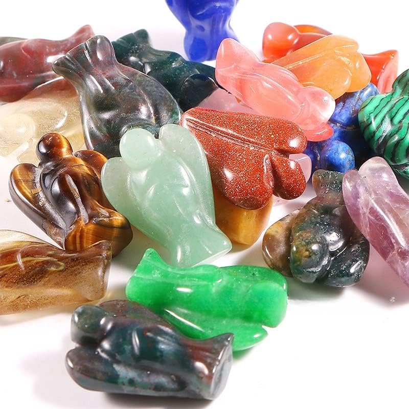 Miniatura 4 de 50 unidades de cristales a granel cristales de liquidación al por mayor y figuras de ángel curativo ángeles de bolsillo 50 unidades de 078 pulgadas