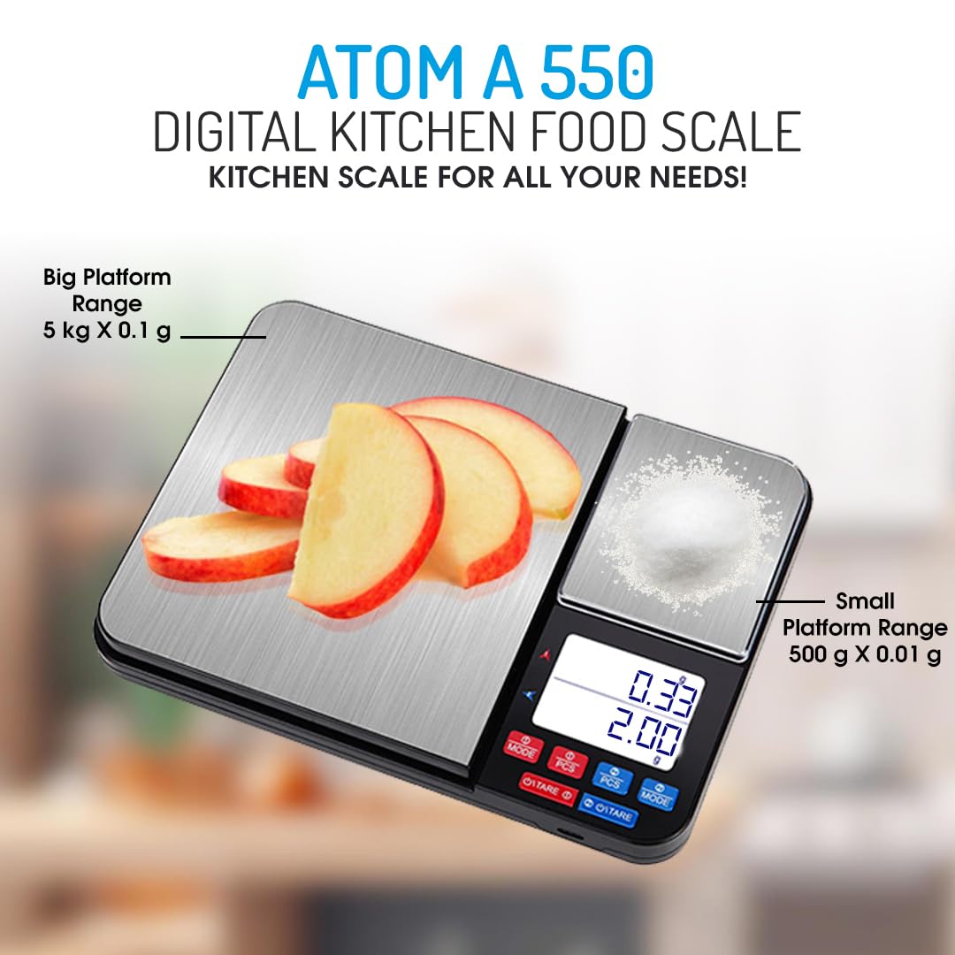ATOM XS Digital Kitchen Scale - Dual Platform -2 ATOM XS Digital Kitchen Scale - Dual Platform -2