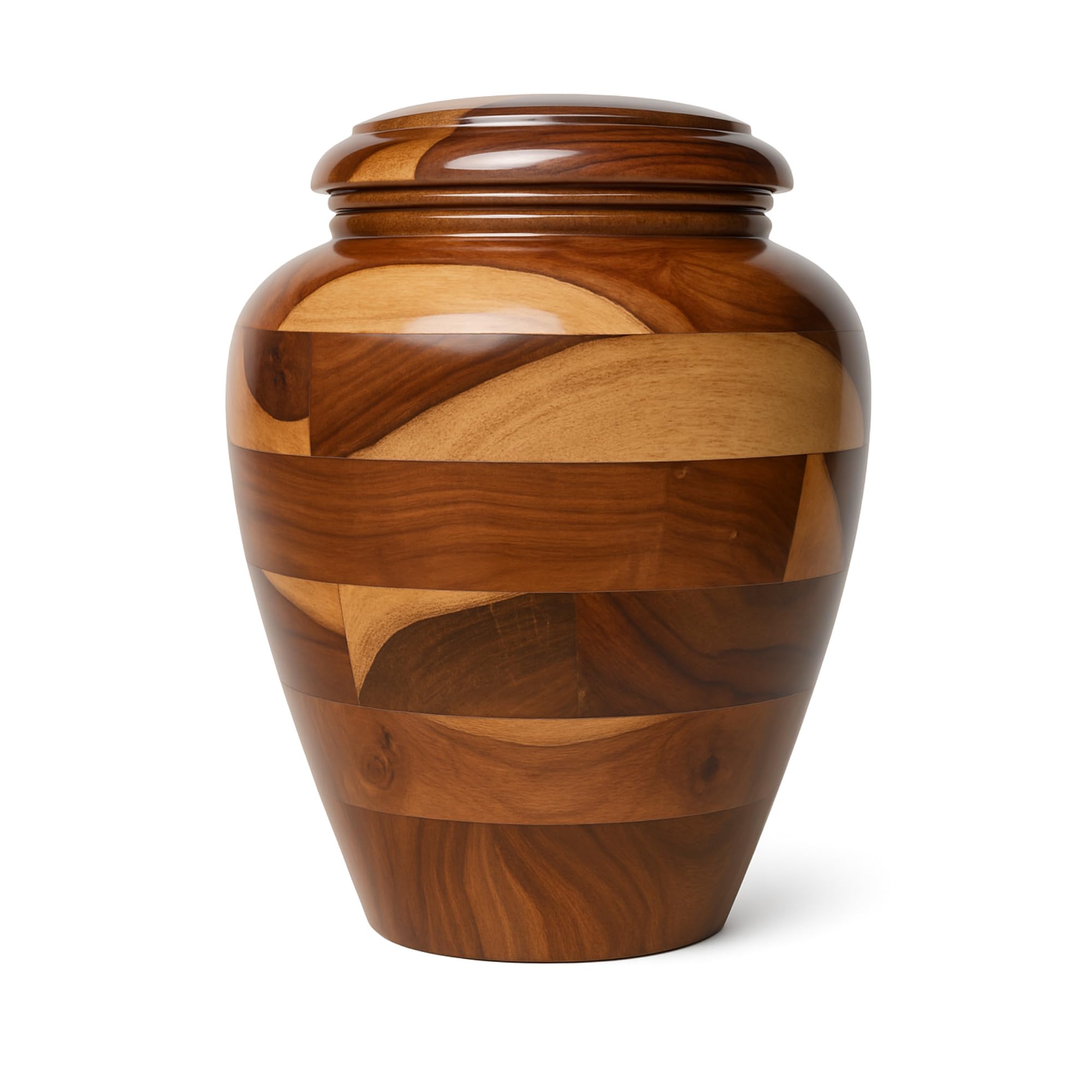 Urna de cremación grande de madera, conmemorativa hecha a mano para cenizas humanas, urna funeraria para adultos para hombres y mujeres (palisandro, grande (200 pulgadas cúbicas))