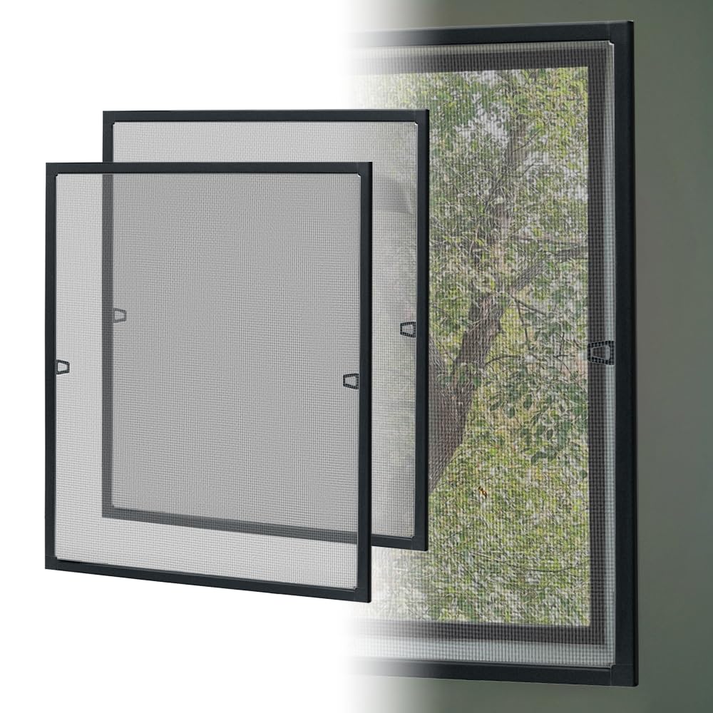 Fliegengitter Fenster mit Rahmen Aluminium Ohne Bohren