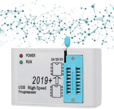 EZP2019 USB 2.0 Speed SPI Flash Programmer, 12MBPS Fast Read Write Speed, Supports 25 Flash 24 Eeprom Blocks, Automatic Chip Identification, Firmware Update PC Software Support