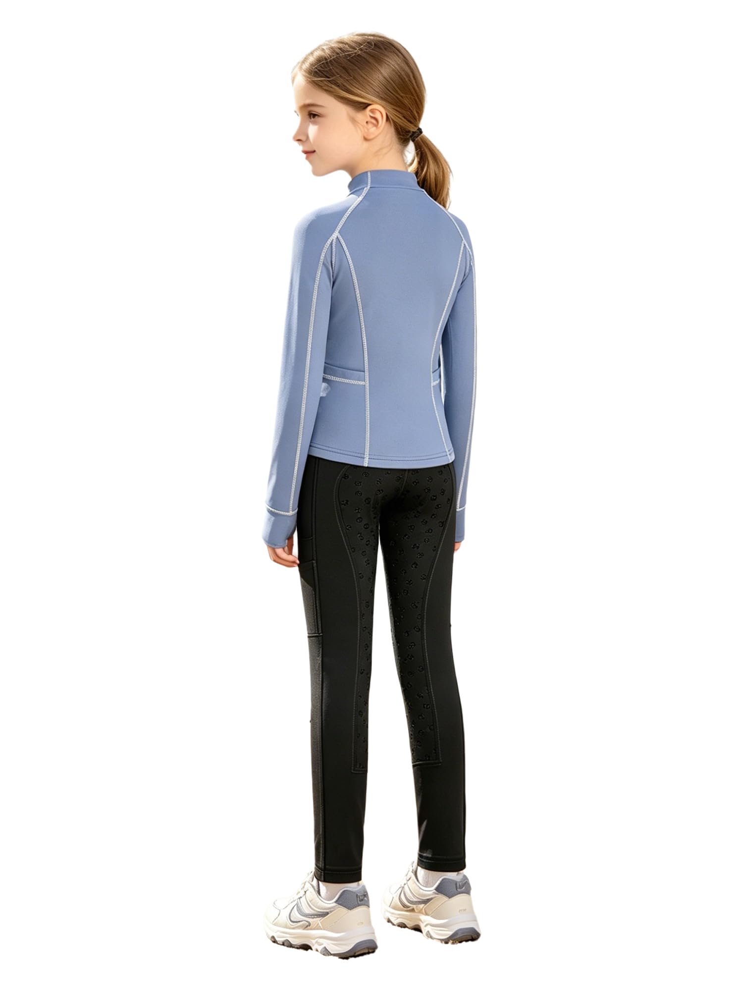 MSemis Top Y Pantalones Cortos Gimnasia Artística Niña Mallas De Entrenamiento Ecuestre Leggings Equitación