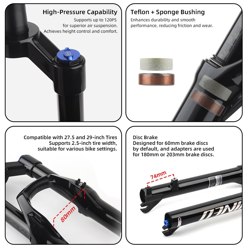 早い者勝ち]MOAOZサスペンションフォーク 27.5インチ boost Amazon