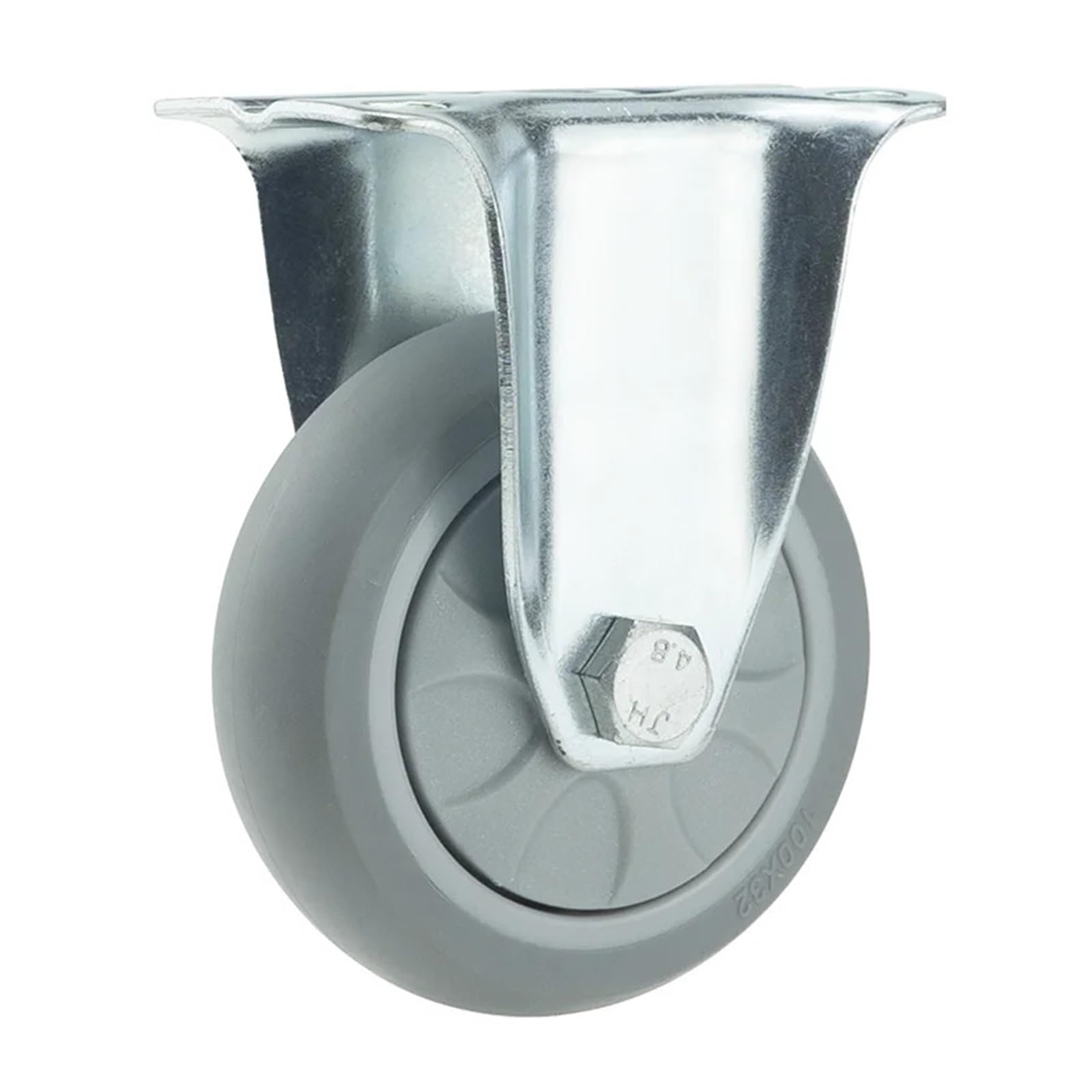 Roue en caoutchouc 5 pouces fixe pour chariot et support industriel robuste