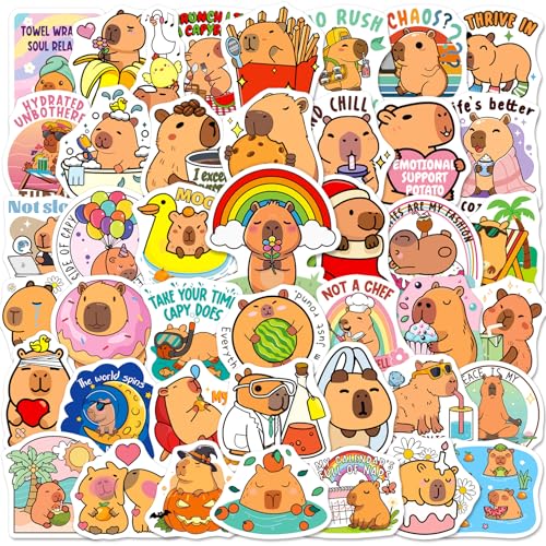 200PCS Capybara Stickers Waterproof Funny Animal Vinyl Decals