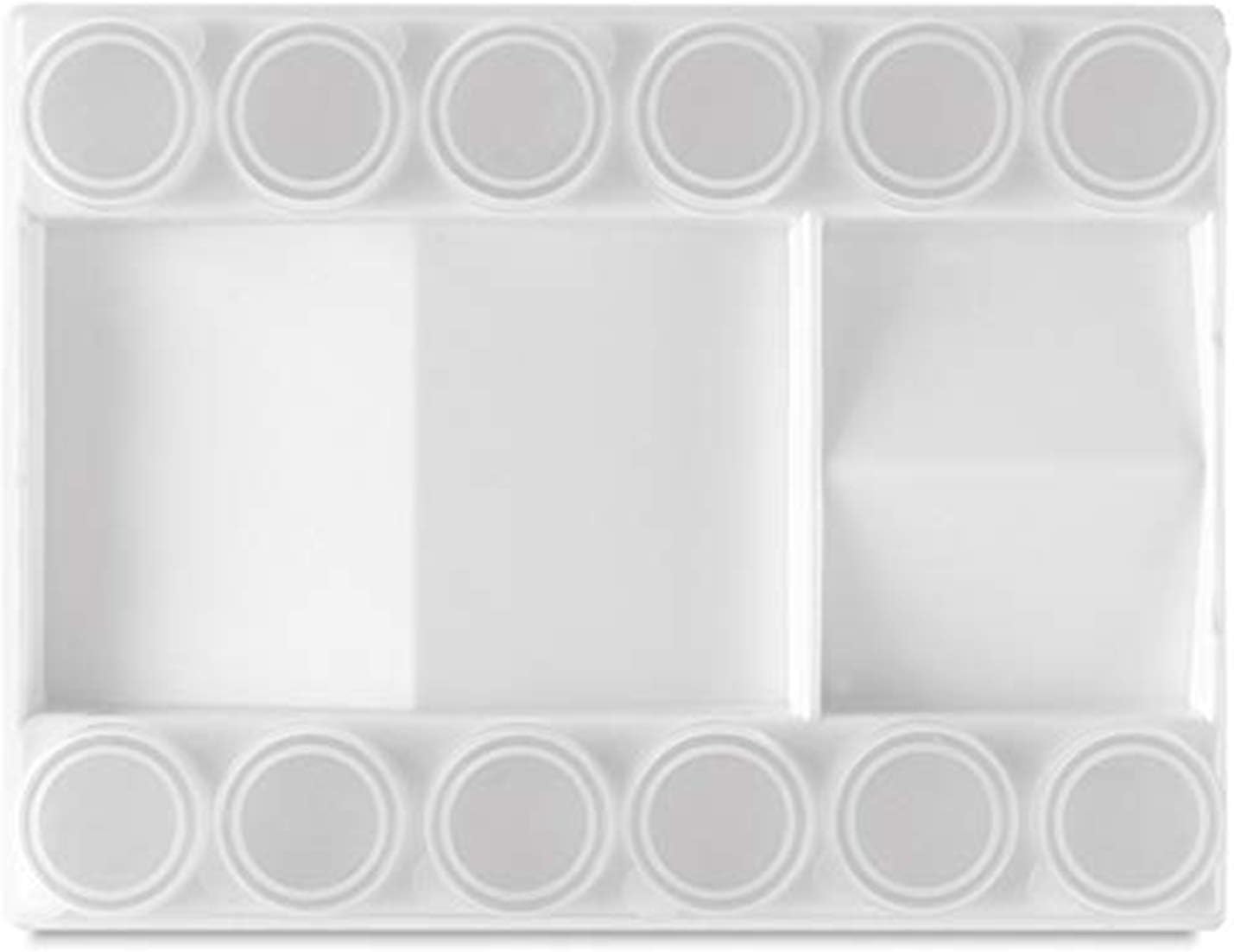 MEEDEN 12-Well Sealed Cup Contour Palette- Atworth Plastic Artist Paint Palette with 12 Removable Cups