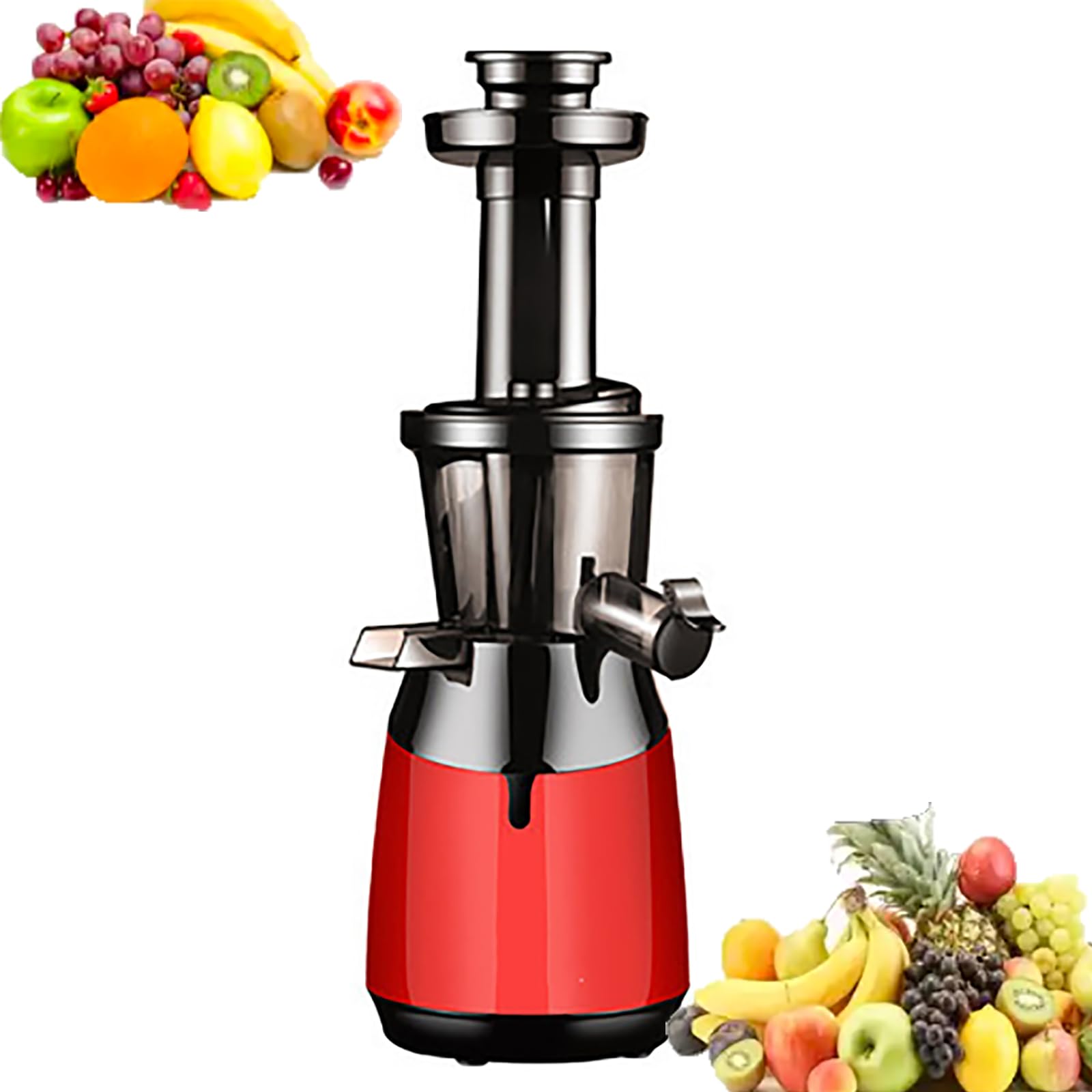 ERICAT Extractor De Exprimidor De Cítricos, Exprimidor Compacto De Masticación Lenta De 150 W, Extrusión A Baja Velocidad Y Separación Automática De Jugo, para Naranja, Limón, Pomelo, Cítricos