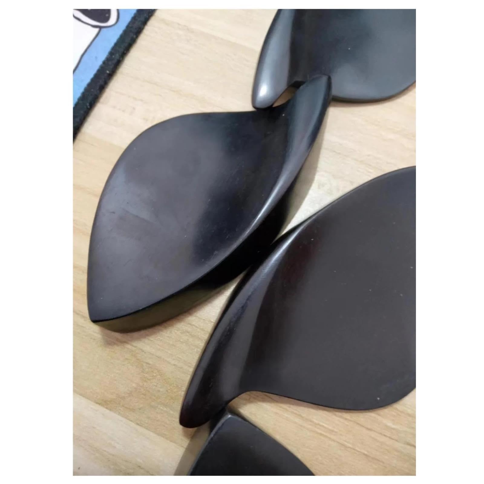 10 piezas barbada violín ébano negro 4/4 sin agujeros