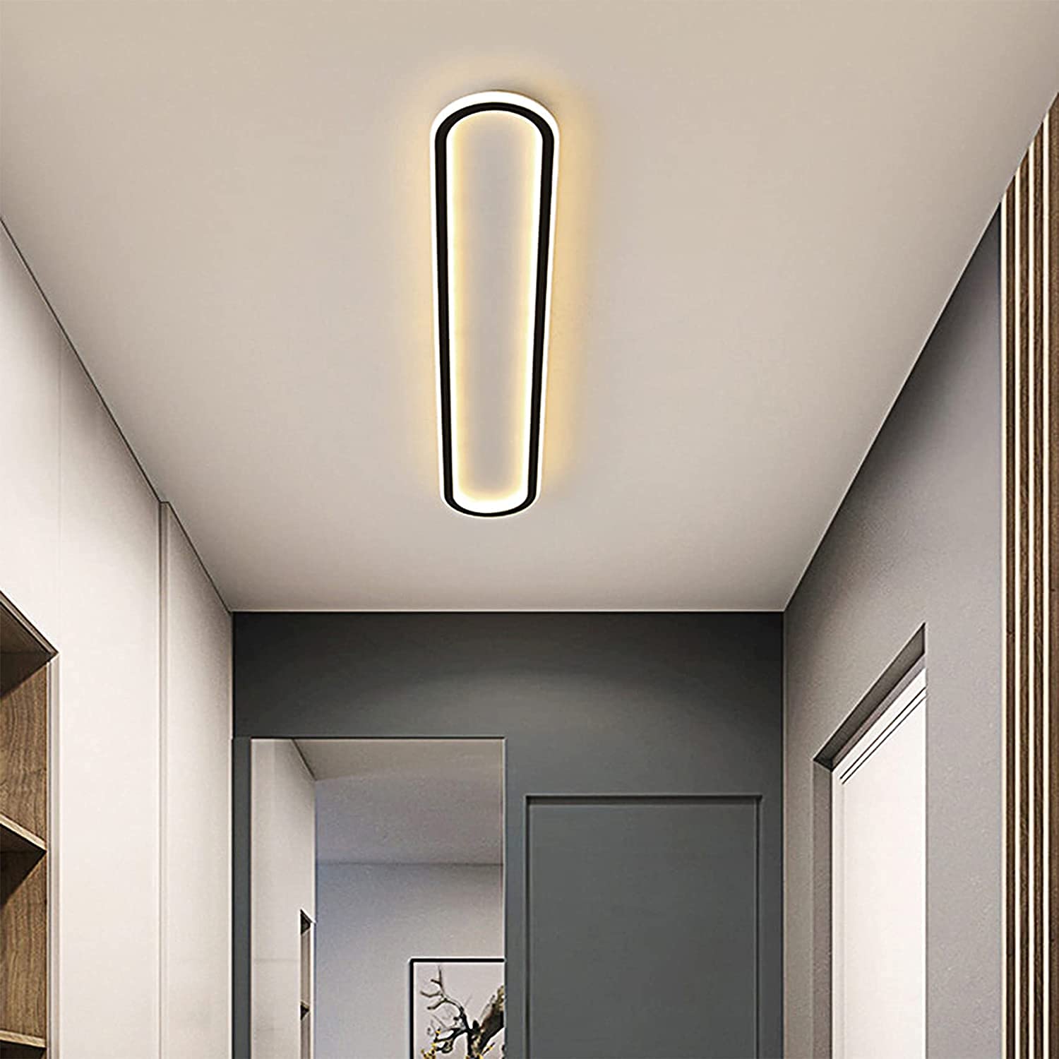 Żyrandol Wejście Lampa Sufitowa Szafa Żyrandol Żyrandol Taśmy LED Ultra Cienki Prosty Korytarz Balkon Biuro Lampa Sufitowa Lampa Korytarz Oświetlenie Przedpokój Światło Domowe Białe Lu