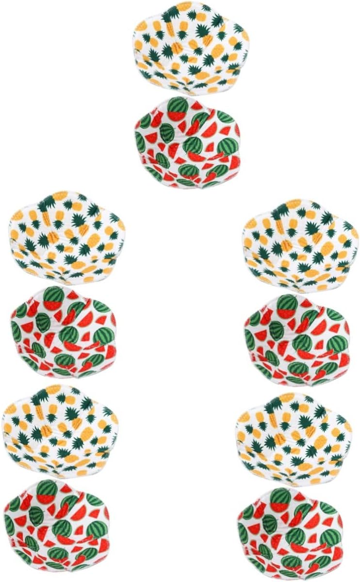 10pcs Microwave Bowl Holder Insulated Bowl Covers for Kitchen Use Non- Design Chic Patterns Pineapple Watermelon