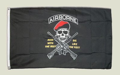 Digni® Drapeau USA Etats-Unis Airborne Mess with The Best 90 x 150 cm