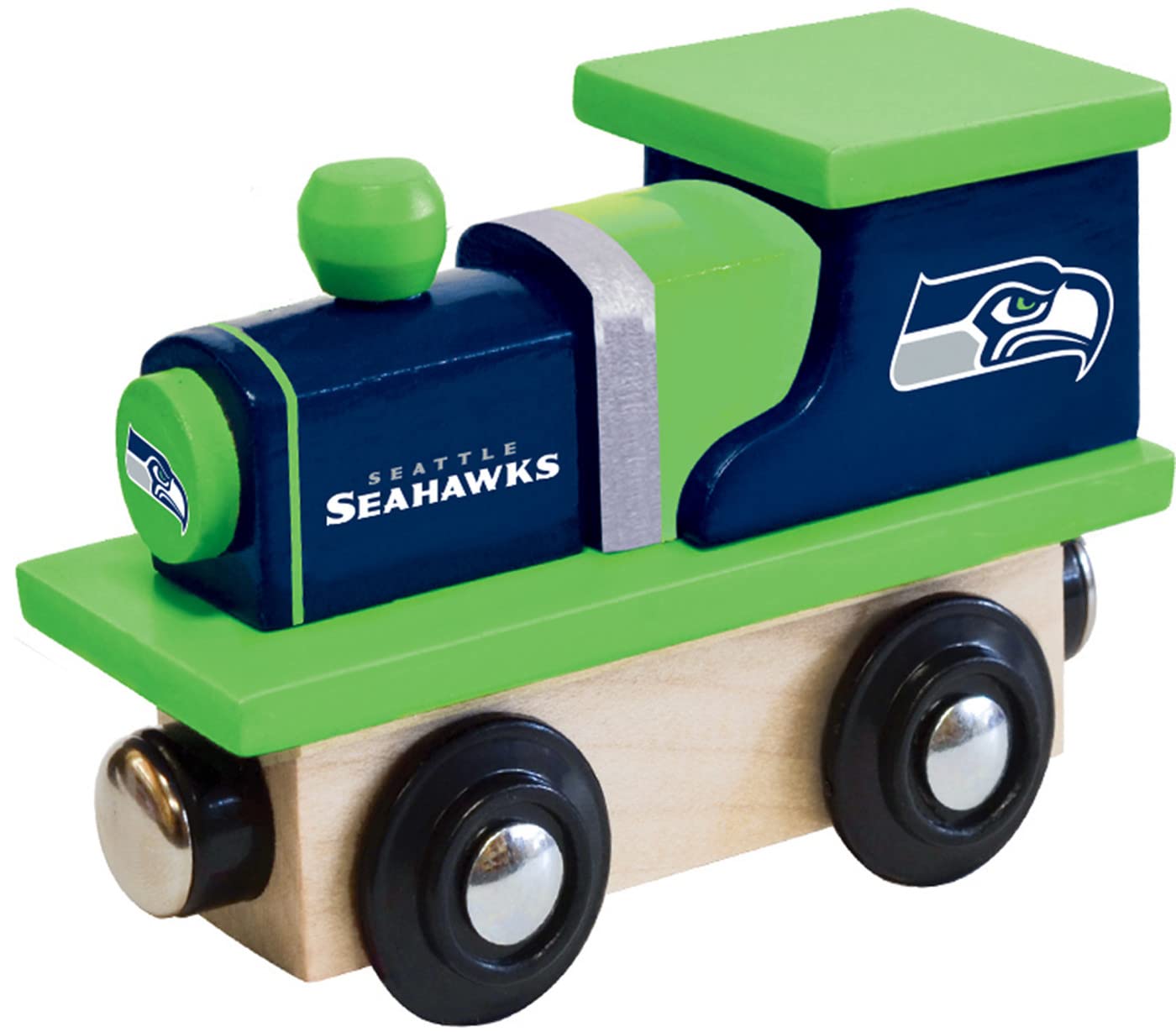 MasterPieces NFL Seattle Seahawks Real Wood Toy Train, For Ages 3+