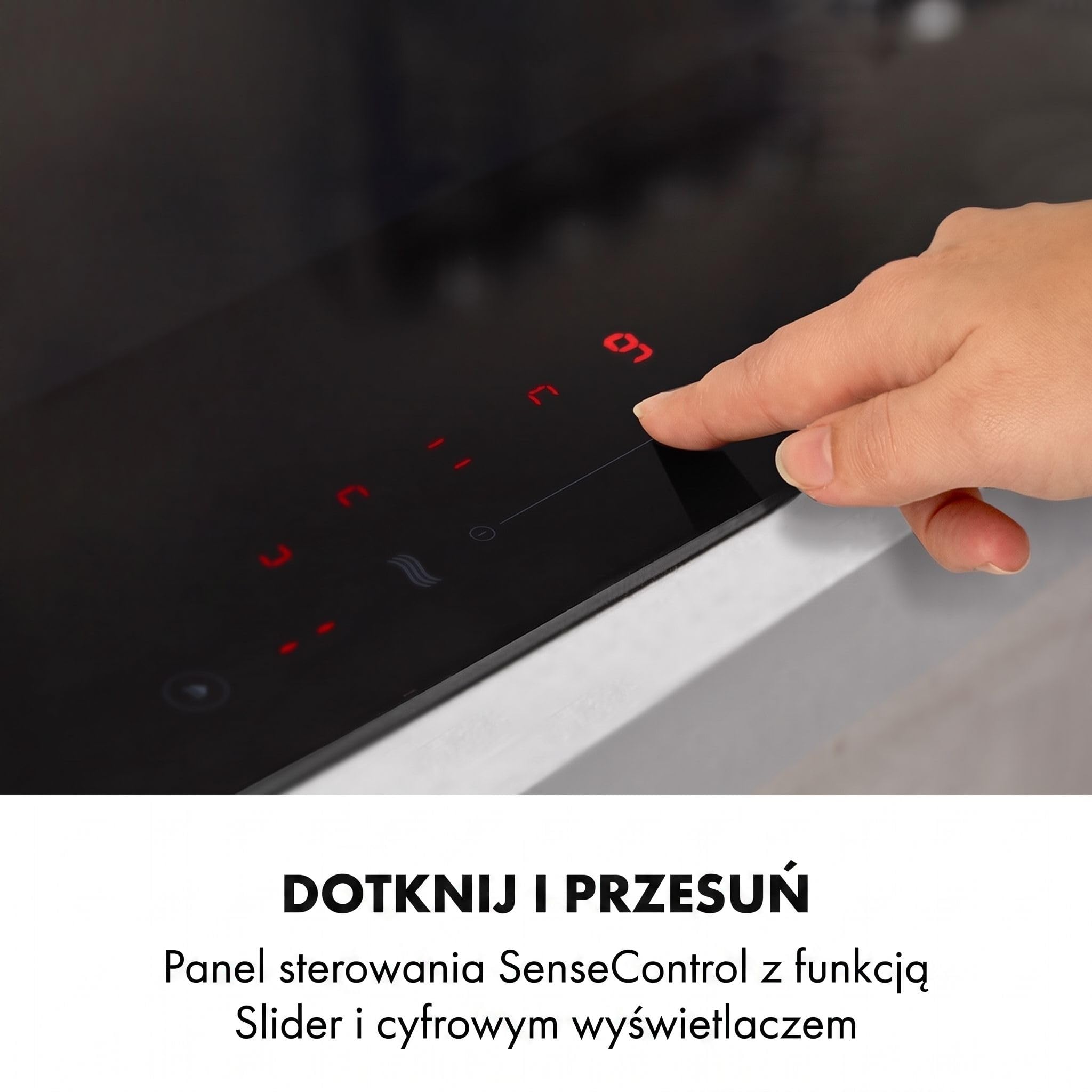 Klarstein Delicatessa Płyta Indukcyjna 90 cm - 4 strefy grzejne do Zabudowy, 7000 W ThermoBoost, Ceramika Szklana, Panel Dotykowy, Timer, Szybkie Nagrzewanie, Czarna