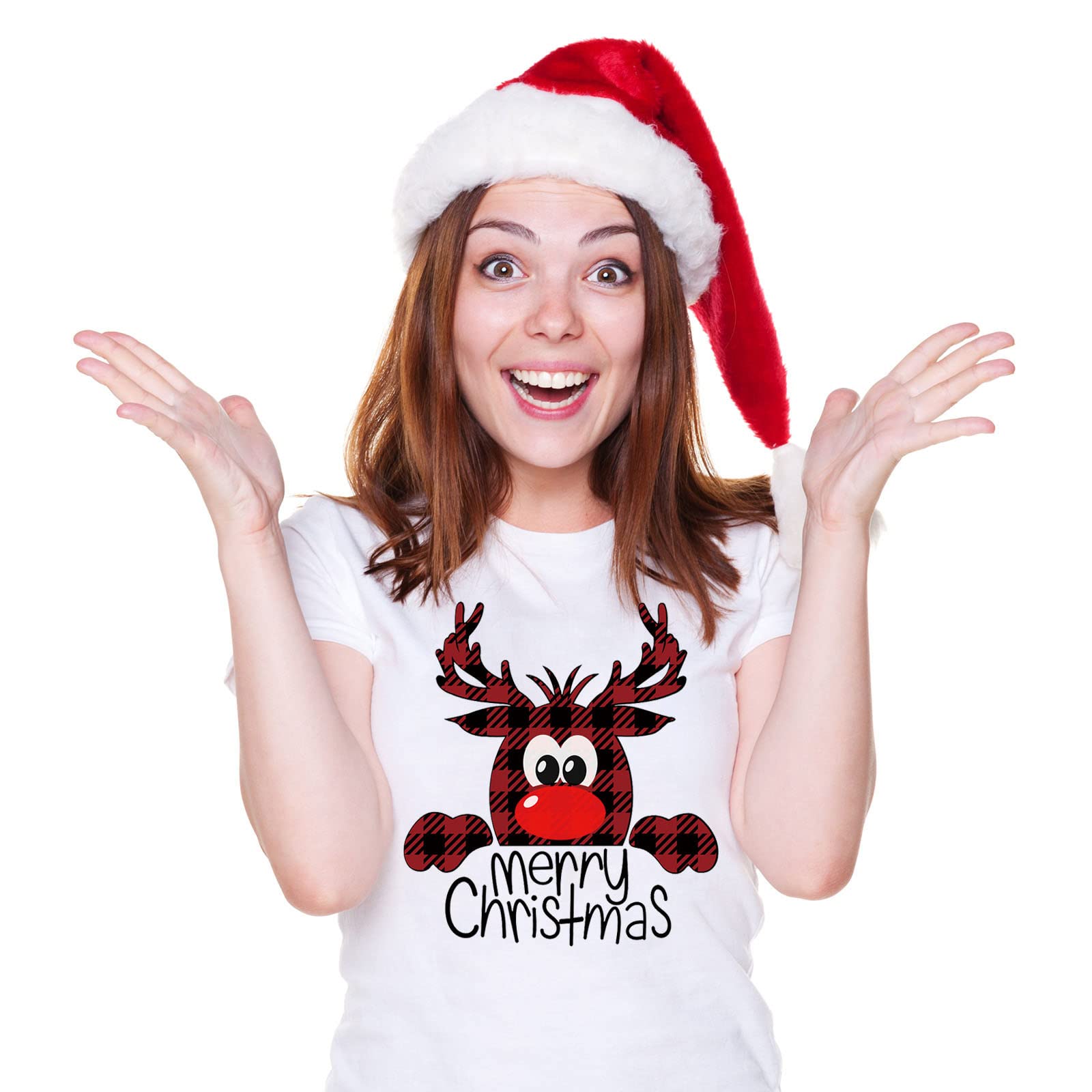 SUPERDANT 6 Fogli Adesivi Termoadesivi di Natale Babbo Natale Adesivi Termoadesivi in Vinile per Decorazioni Natalizie