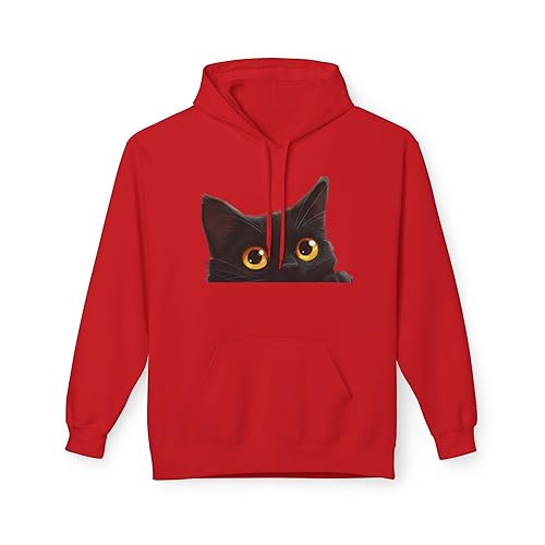 Peeking Black Cat Hiding Hoodie