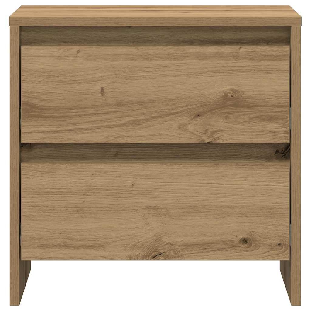 vidaXL Cabinet de Chevet avec tiroir Chêne Artisanal 45 x 34 x 44,5 cm, Table de Chevet Rustique, rangements Pratiques, Meuble décoratif, Parfait pour l'organisation à la Maison