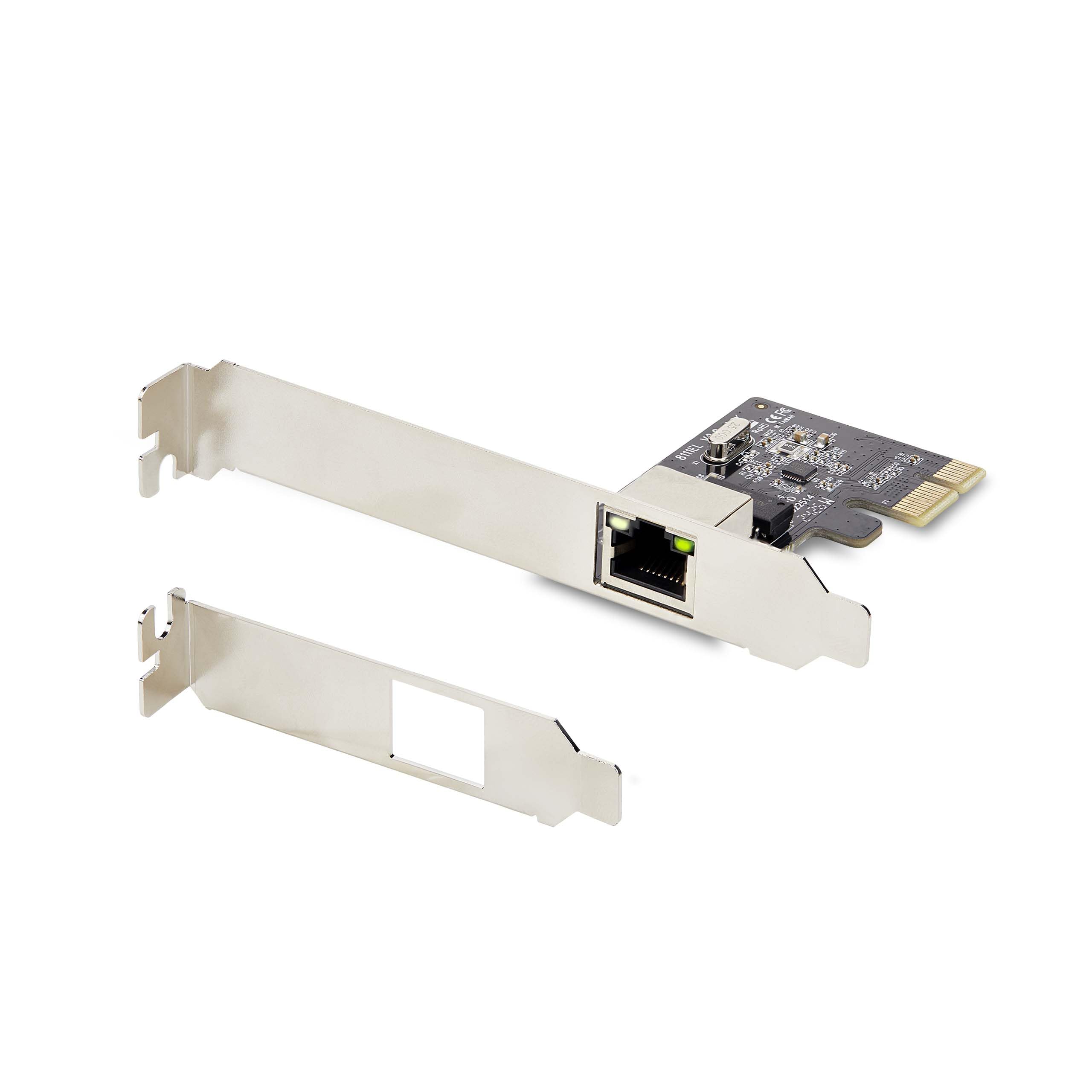 StarTech Carte Réseau PCIe Gigabit 1 Port, Realtek RTL8111H (ST1000SPEX2T) | Carte LAN PCI Express, 10/100/1000Mbps, NIC, Wake-on-LAN