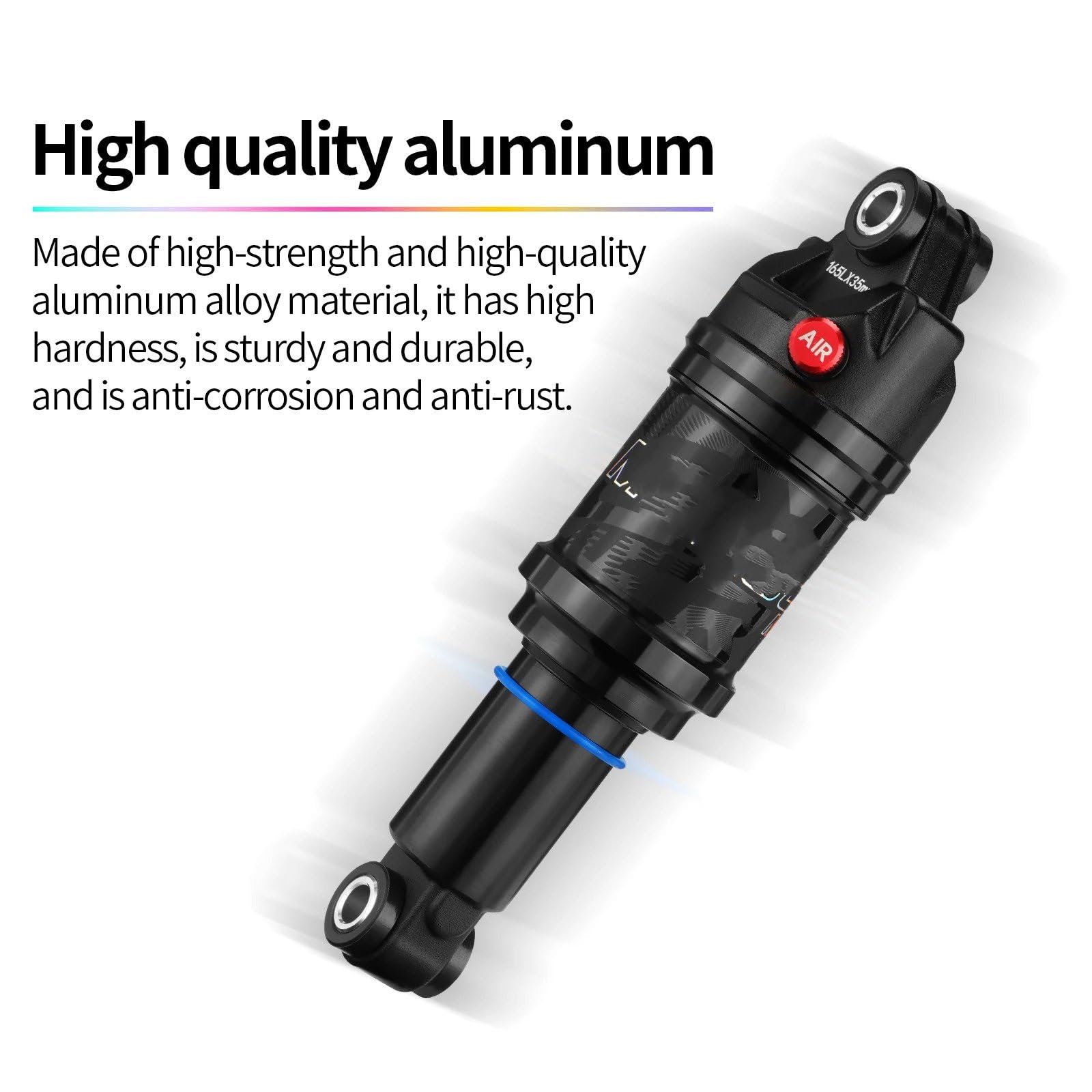 suspensión neumática trasera amortiguadores Amortiguador De Aire Para Bicicleta De Montaña, De Aleación De Aluminio, Ajustable, De 165 Mm Y 190 Mm.(165mm)