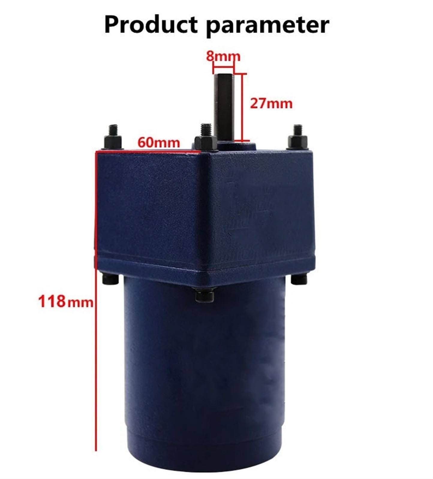 Speed Regulate 6W 60x60mm Frame 220V AC Fixed Speed Motor with Capacitance Constant Speed Gear Reducer Induction Motor CW CCW Reducer(500rpm)