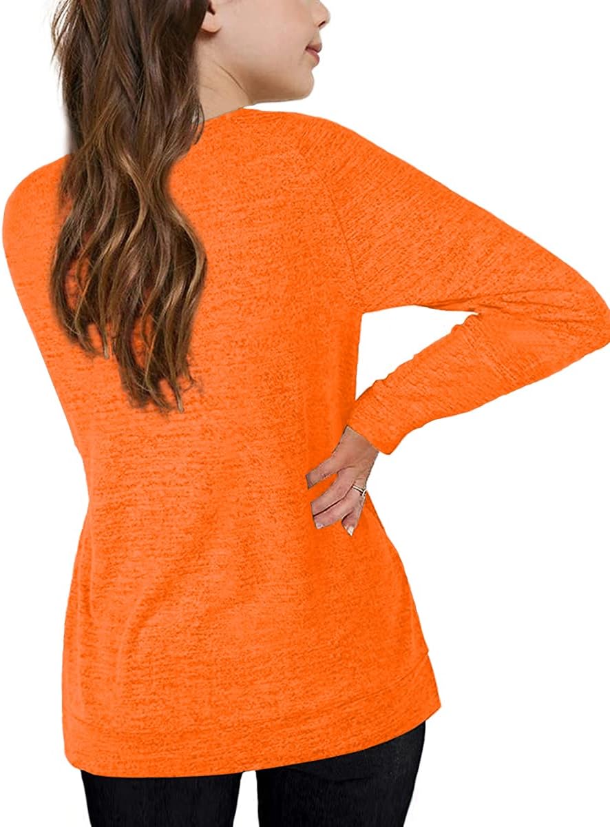 Apbondy Girls Shirts Casual Long Sleeve Crewneck Loose Striped Sweatshirts Pullover Tops - Image 2