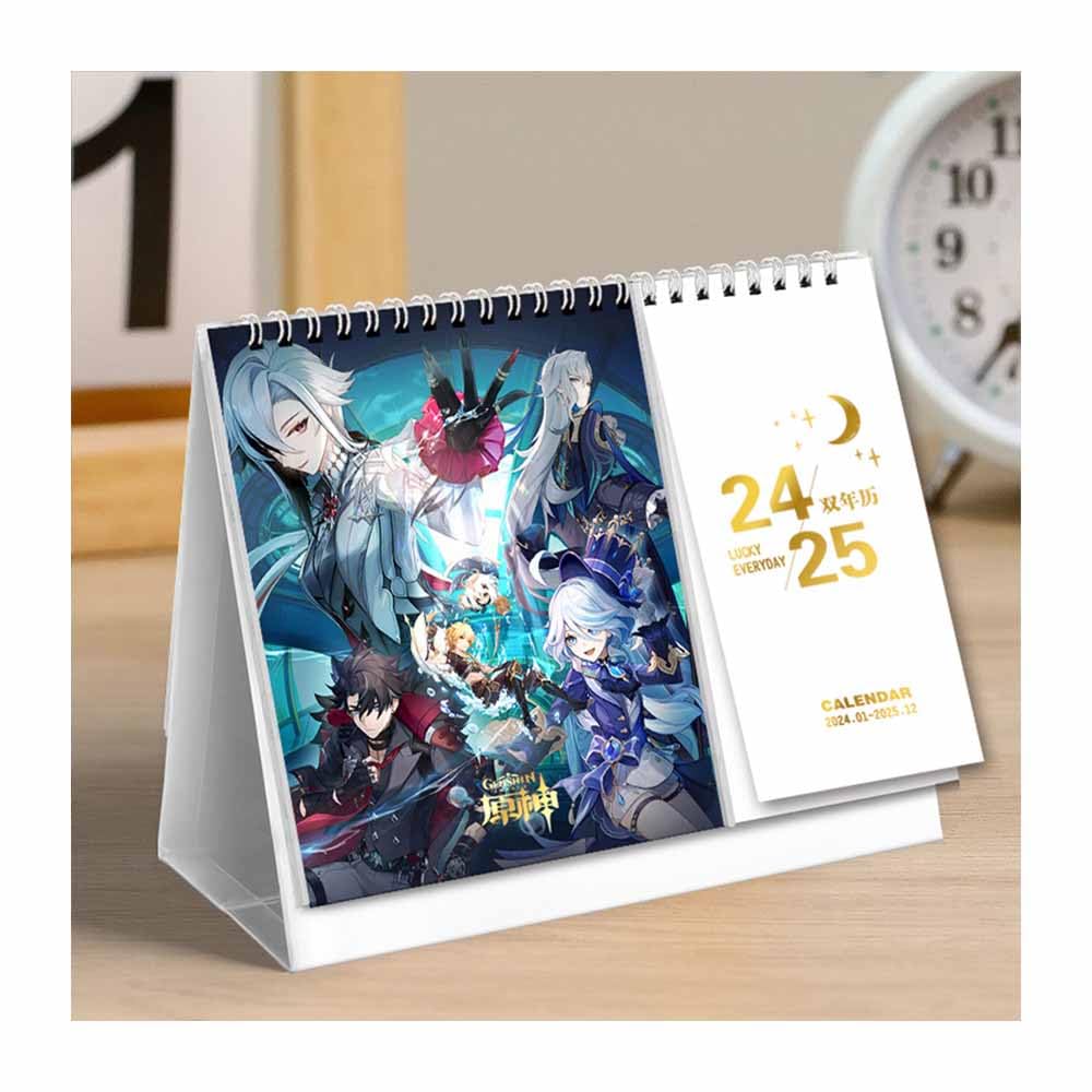 amazon-com-genshin-impact-desk-calendar-furina-nahida-2024-2025-double-year-calendar-with-monthly-views-and-yearly-plans-wriothesley-office-products