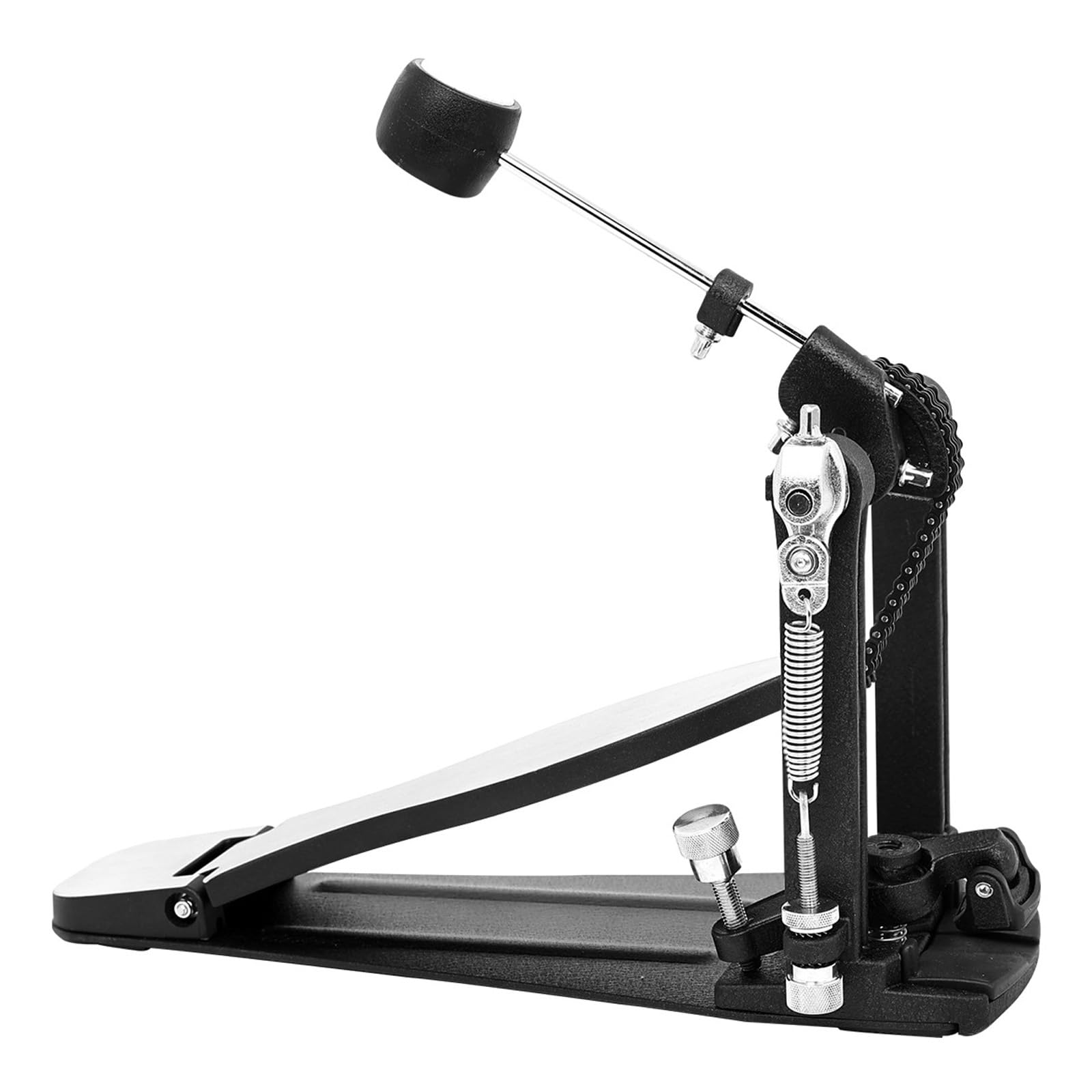 Pedale per grancassa con doppio controllo stabile antiscivolo Pad Metallo Drum Pedal per batteria acustica elettronica
