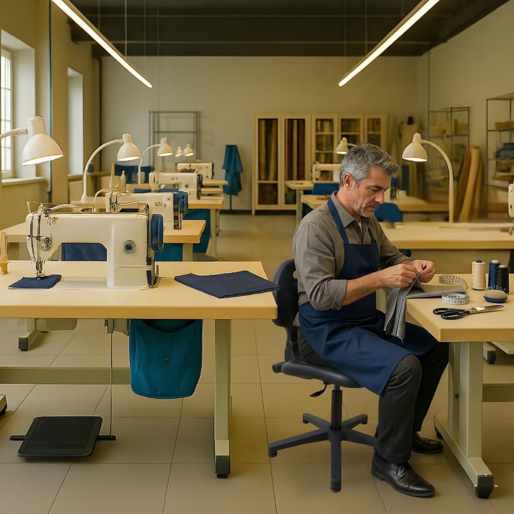 FITEX Sedia Operativa CALLIOPE in Poliuretano ad Alta Resistenza, Facile da Pulire, Seduta Tecnica per Ufficio, Laboratorio e Aree Produttive - Nera