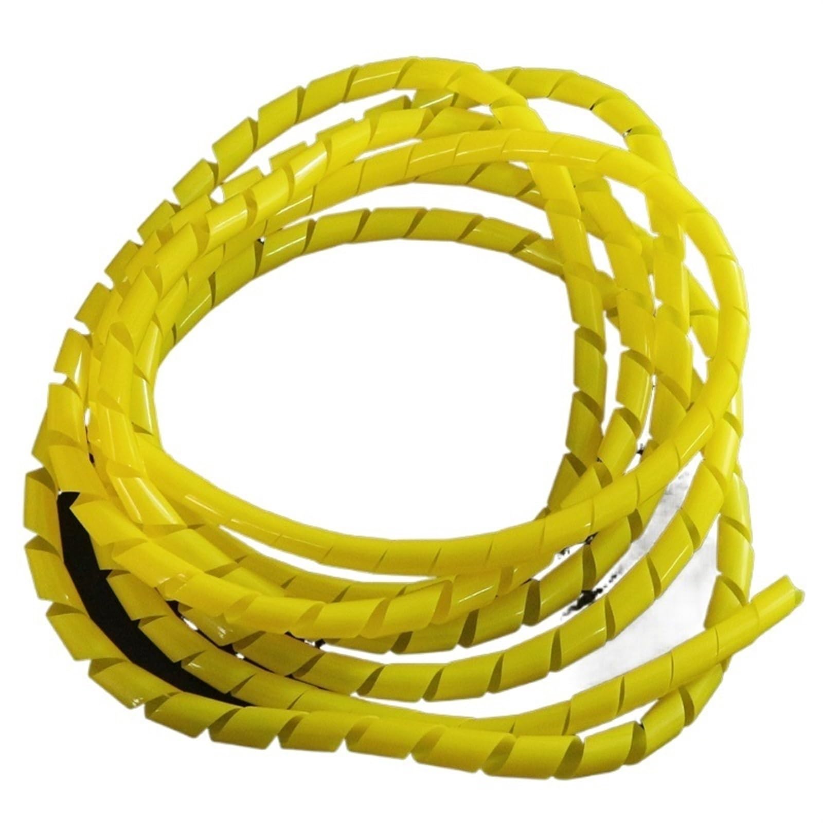 Spiral Cable,6mm 10mm Spiral Wire Wrapping Bands Organizer Cable Sleeve Winding Pipe Line Tube Protection Cord Sheath Bundle Management Hose wraps cable(Yellow Color,8mm ID 5 Meter) โ image 1