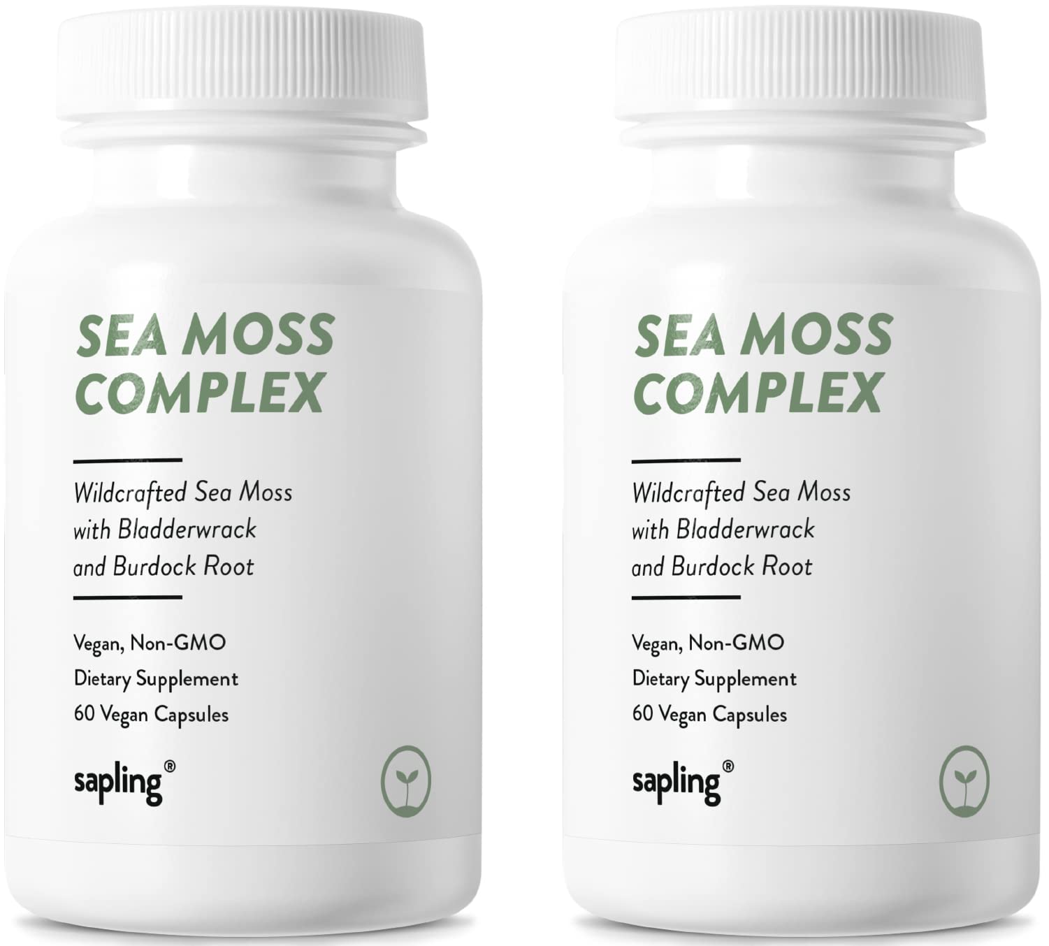Sea Moss Complex - Organic Irish Sea Moss, Organic Bladderwrack, Organic Burdock Root - Wildcrafted 