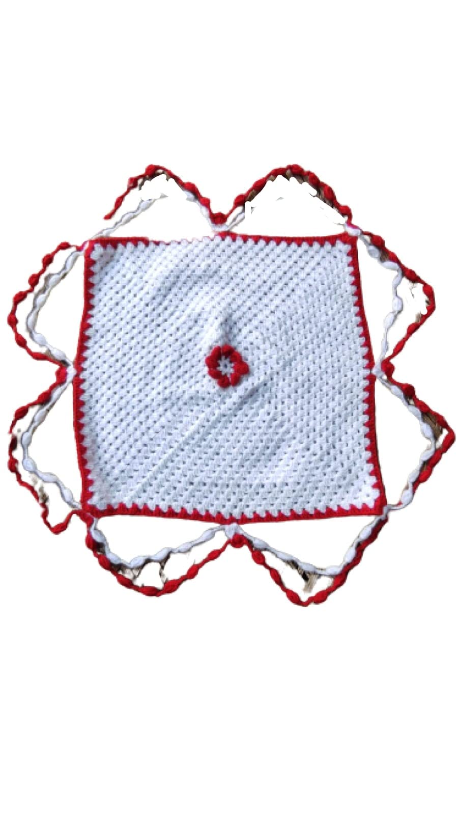 Thalposh/Pooja thali White and Red