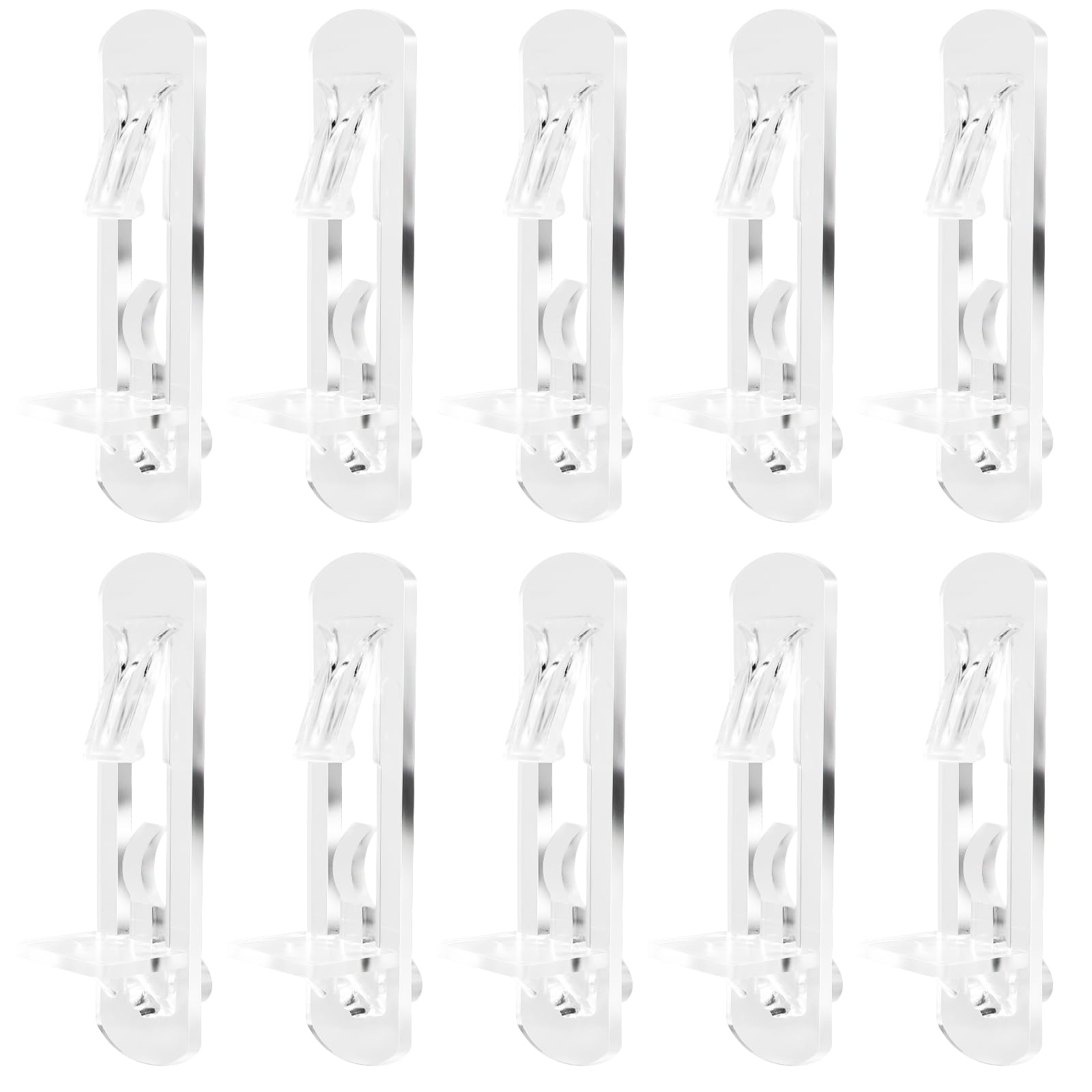 Locking Shelf Support Pegs, Plastic Cabinet Frame Pins, 6.9mm Self-Locking Bracket Clips for 3/4 inch Thick Kitchen Cabinets, Furniture, Bookshelves (