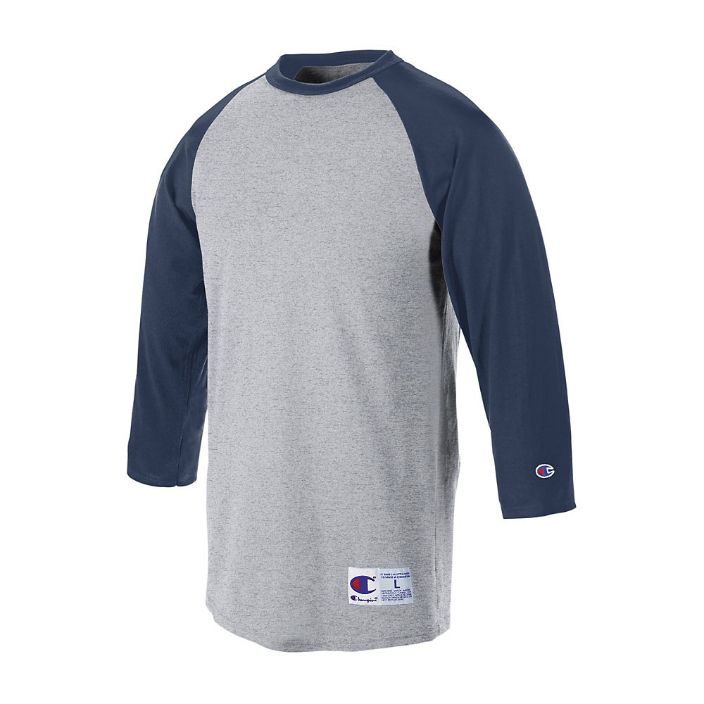 Men's Contrast Raglan Sleeve Baseball T-Shirt