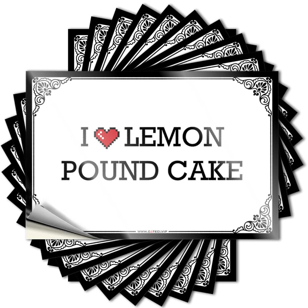 Bumper Bumper Scratch Resistant Decals, Fluffy Matte Print for Phone Case Exterior | Bathroom Gifts Uv Proof Pack I Love Lemon Pound Cake(8X12CM)