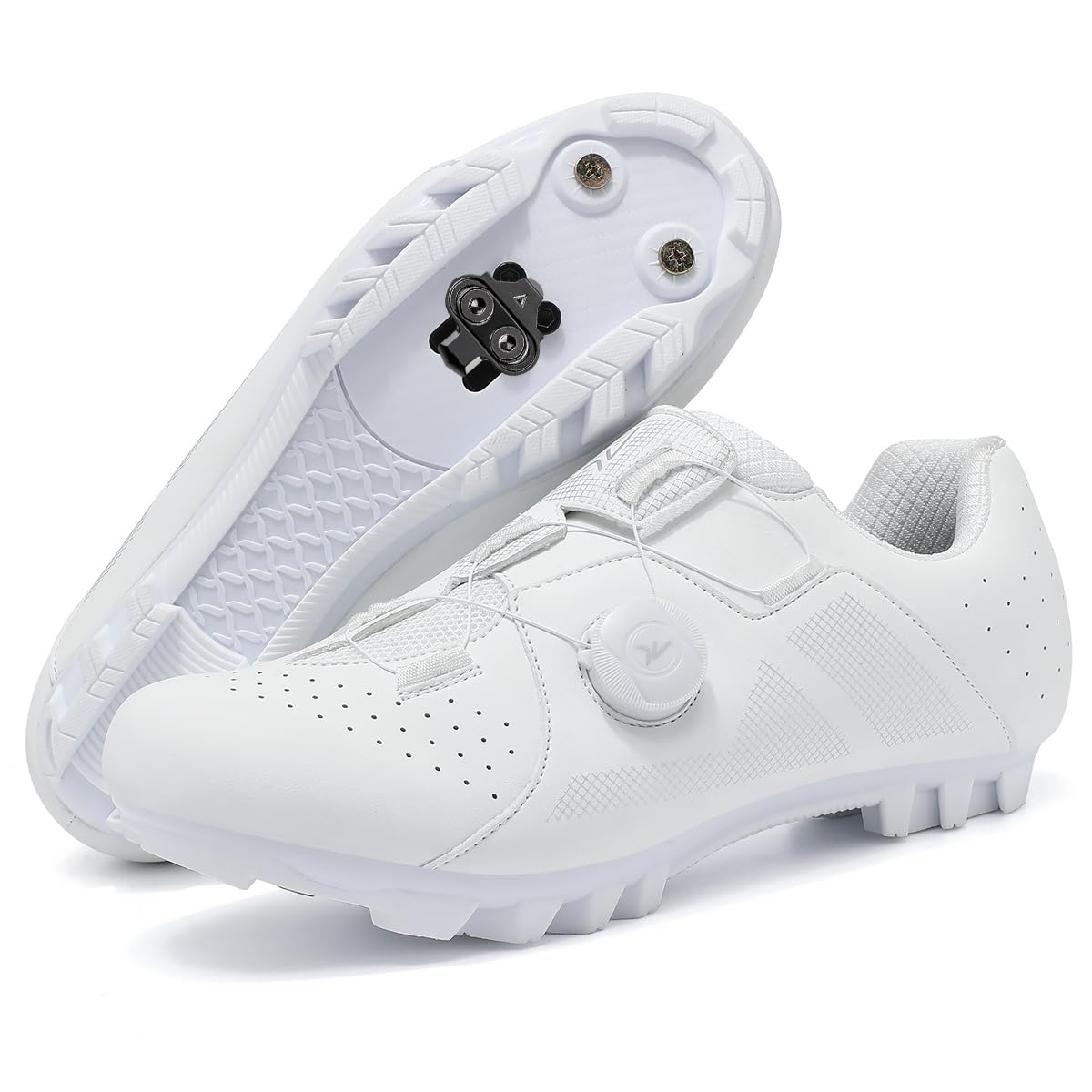 Zapatilla de Ciclismo para Hombre Mujer Zapatos Bicicleta de Montaña Respirables Antideslizantes Compatible con SPD Pedales 2 Tornillos con Calas
