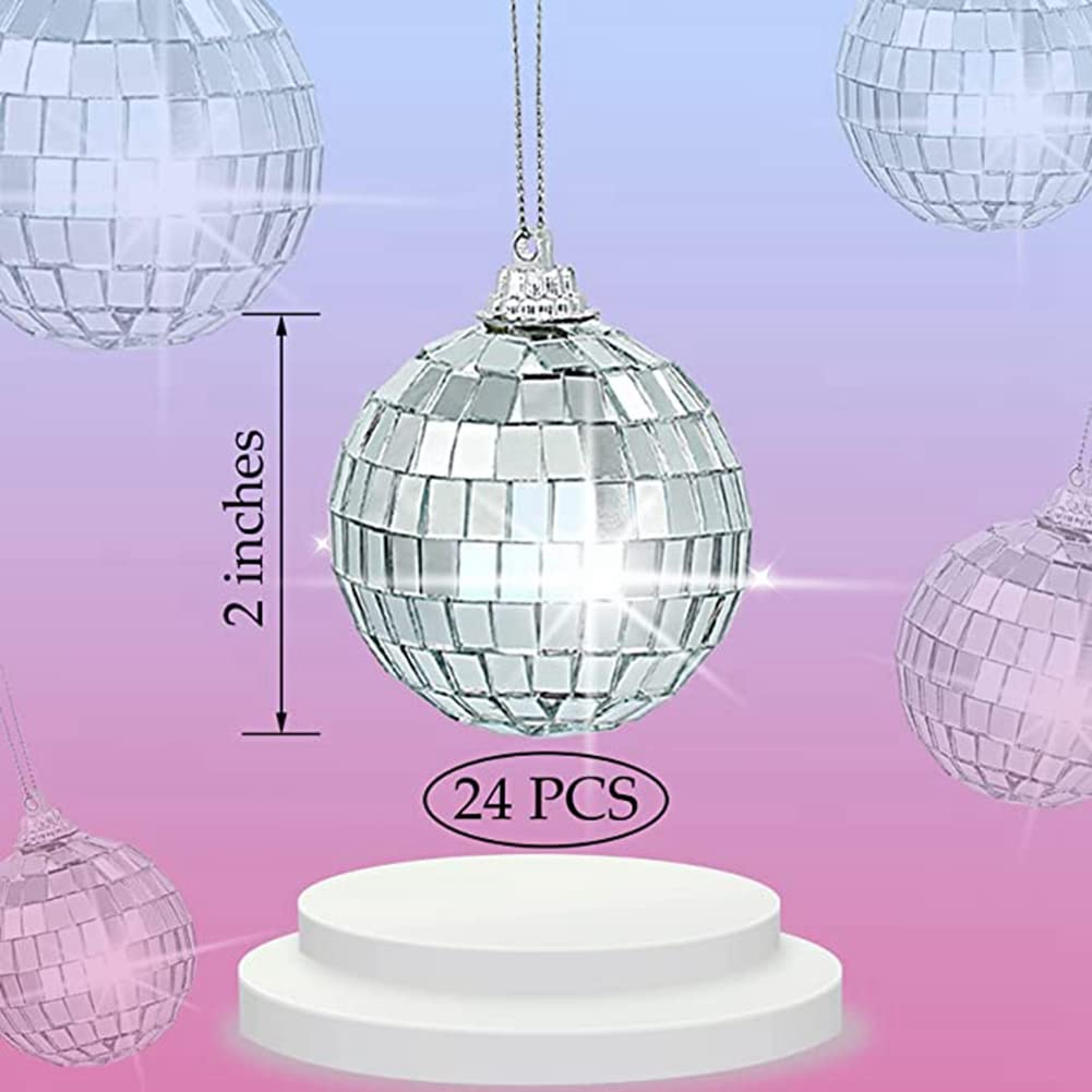 ZDSFSD Disco Ball Ornaments Silver Mirror Balls for Christmas Tree Wedding Decoration - Image 2