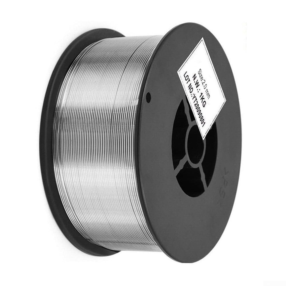 Fundente de aluminio núcleo soldadura alambre autoblindado MIG alambre de soldadura sin gas para maquinaria agrícola marco acero ligero Butt soldadura 2.0mm 2.0mm 2.2lbs