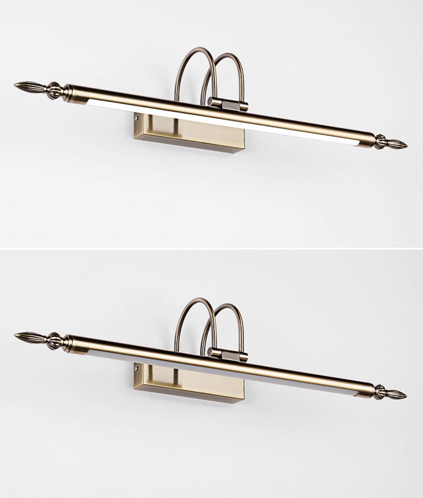 Elegante Lampada a LED in Bronzo per Specchio da Bagno, 12W, Regolabile, in Acrilico e Metallo, 66 cm - Illuminazione Vintage per Interni, Camera da Letto, Arredamento casa