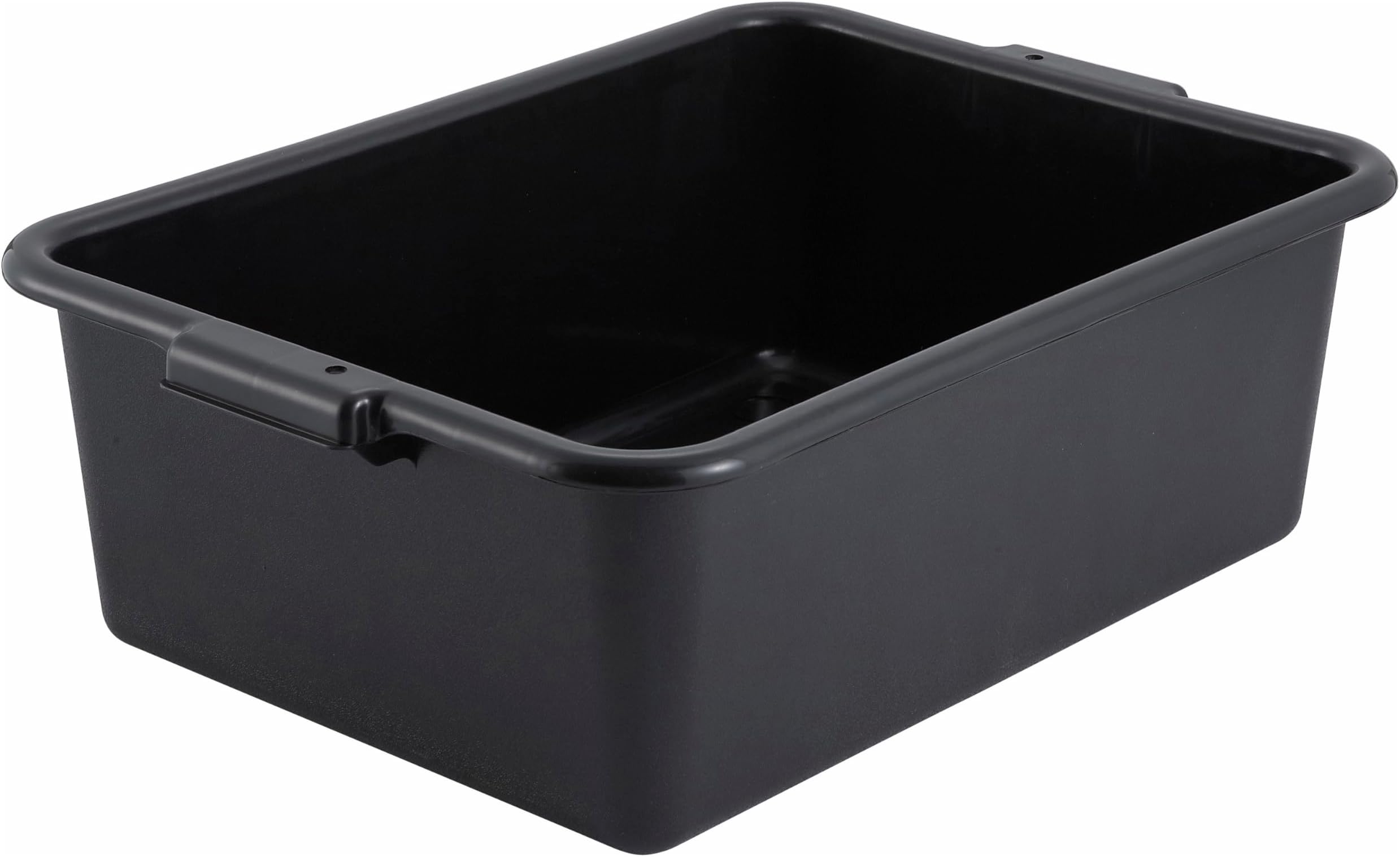 Winco Bus Box Dish Tub for Restaurants, 7", Black