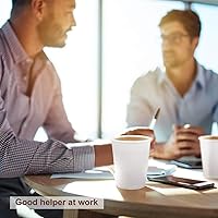 Vista 5 de Vasos de papel blanco – Paquete de 50, 8 onzas desechables, tazas de café caliente y agua