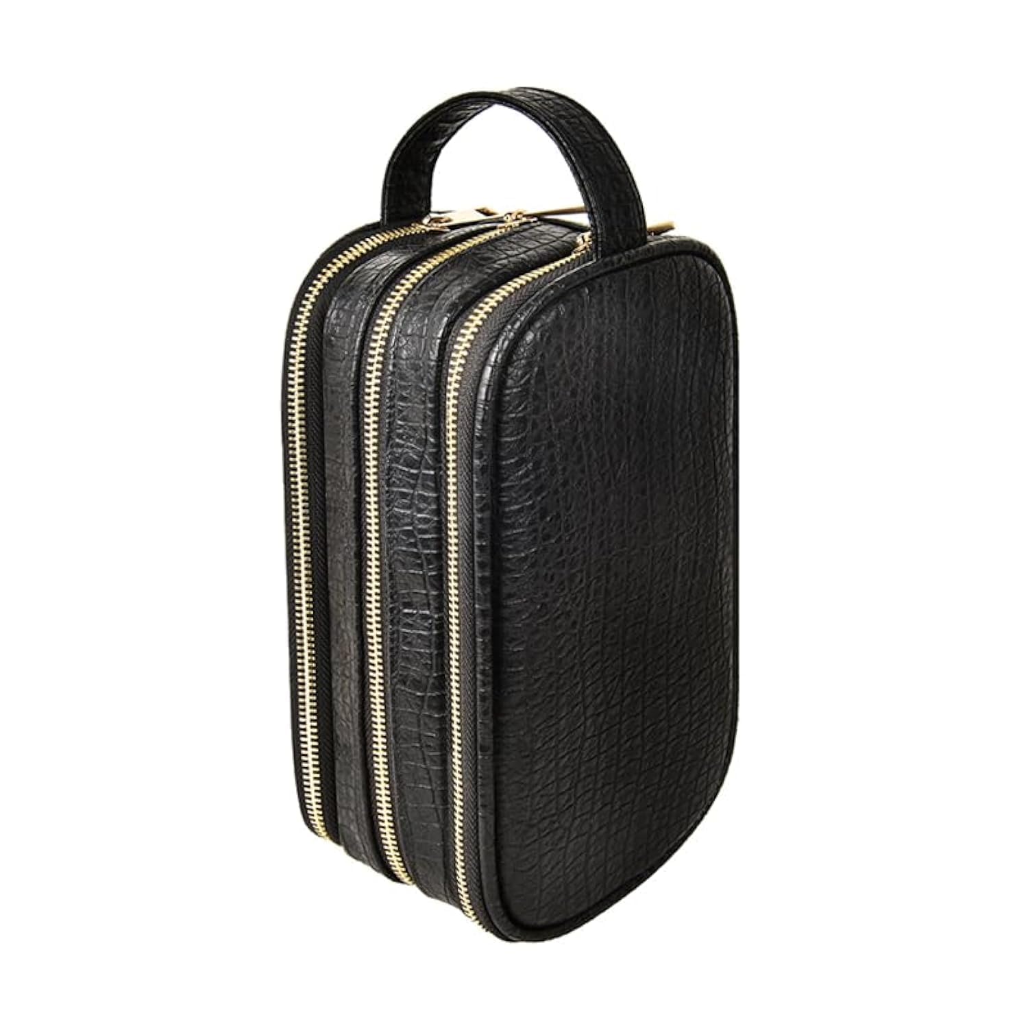 WiWUSalem Lux Travel Pouch, Croco Pattern Black