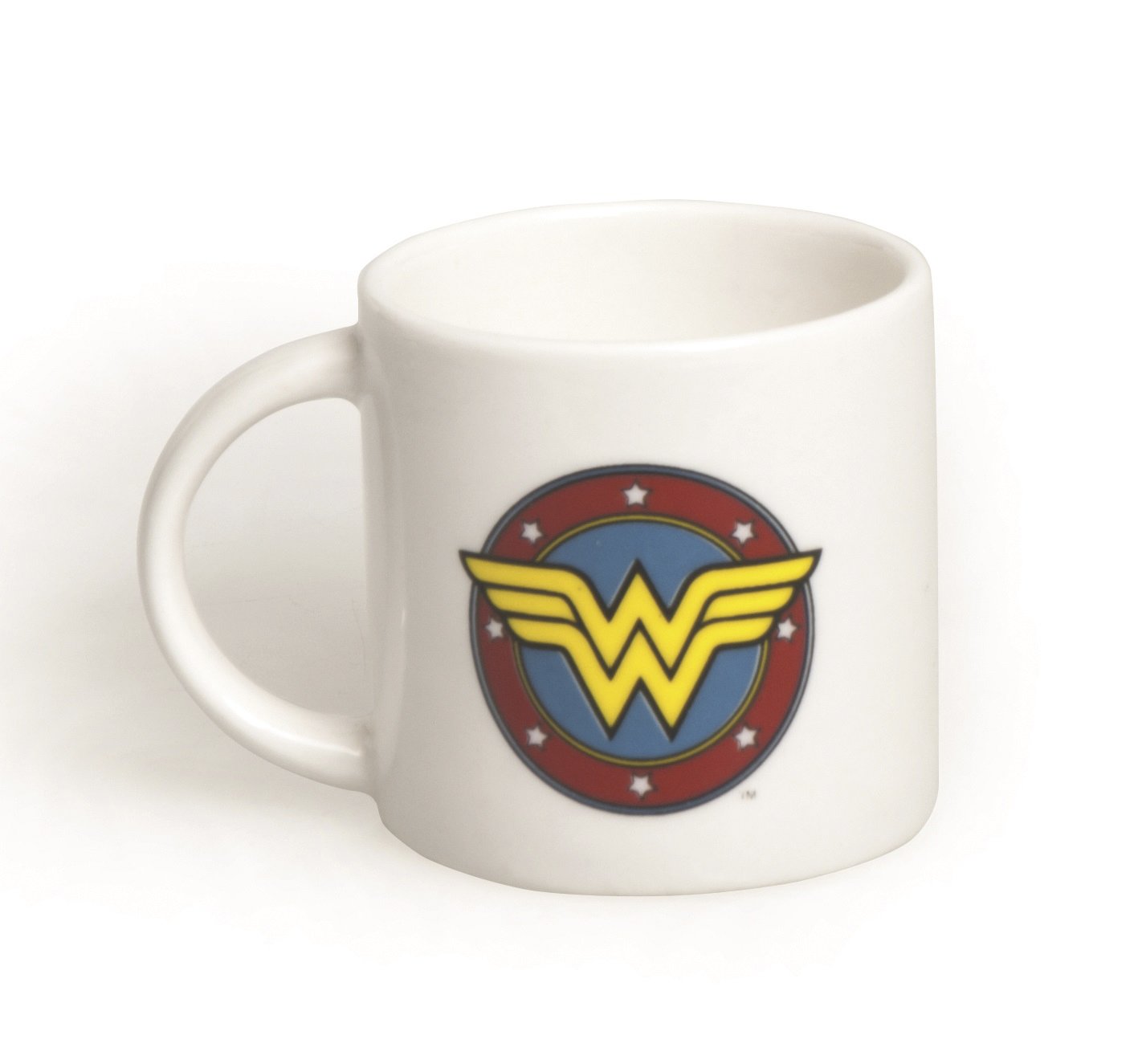 Logoshirt® DC Comics I Wonder Woman Logo I Porzellan Tasse Kaffeebecher, 300 ml I spülmaschinenfest & mikrowellengeeignet I in Farbiger