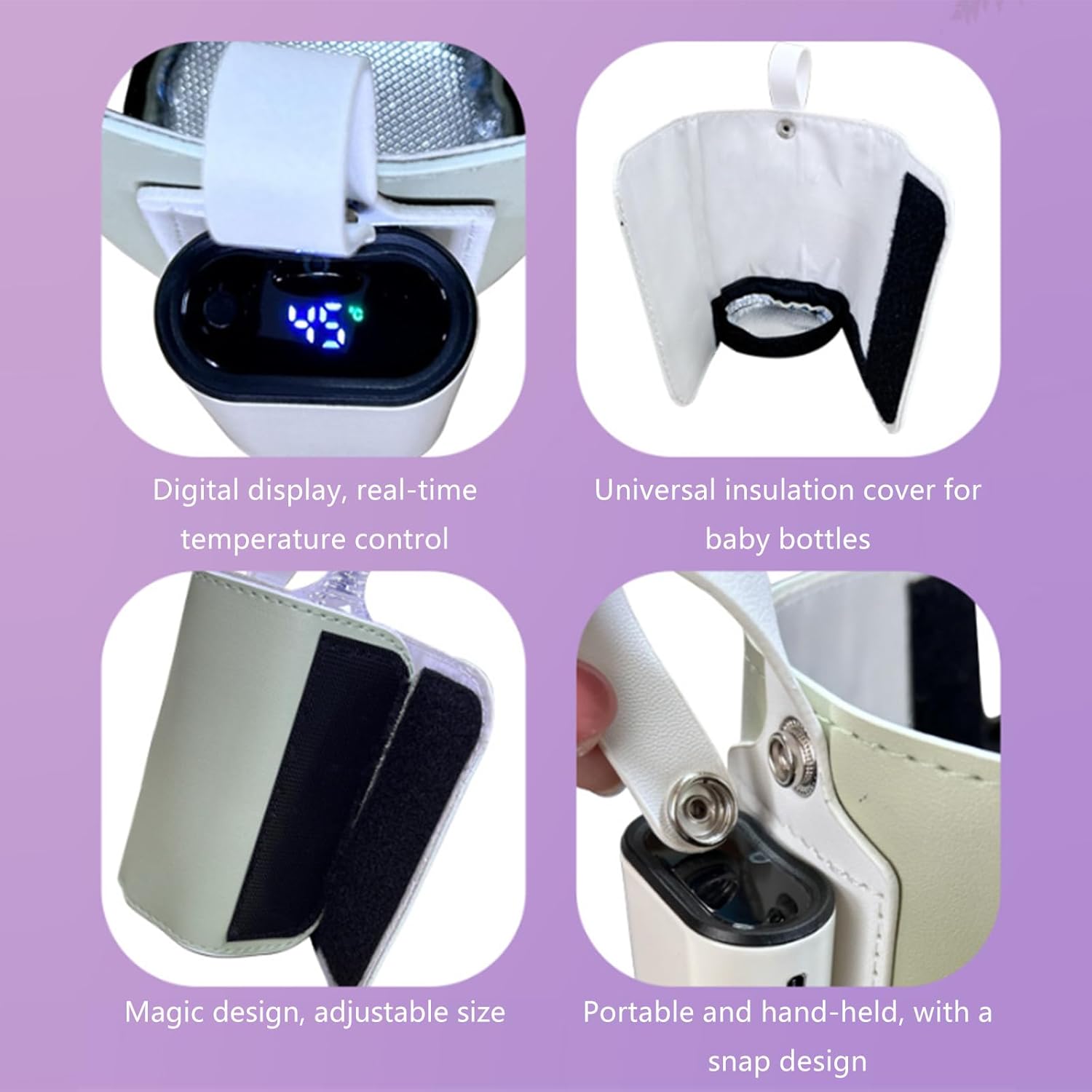 Amazon | ミルクウォーマー 持ち運び【8000mAh大容量×18W急速加熱】 哺乳瓶ウォーマー 6段階温度調節（38〜50℃）USB充電式  コードレス 日本語説明書付｜ボトルウォーマー 保温 携帯便利 | 哺乳びんポーチ | ベビー＆マタニティ 通販 断熱ボトルウォーマー 調節可能な加熱ギア 急速加熱 乳児に理想的なミルク温度を維持 高速加熱 ポータブルミルクウォーマー