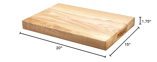 Miniatura 4 de Winco WCB-1520 Tabla de cortar de madera, 15 pulgadas x 20 pulgadas x 1.75 pulgadas.