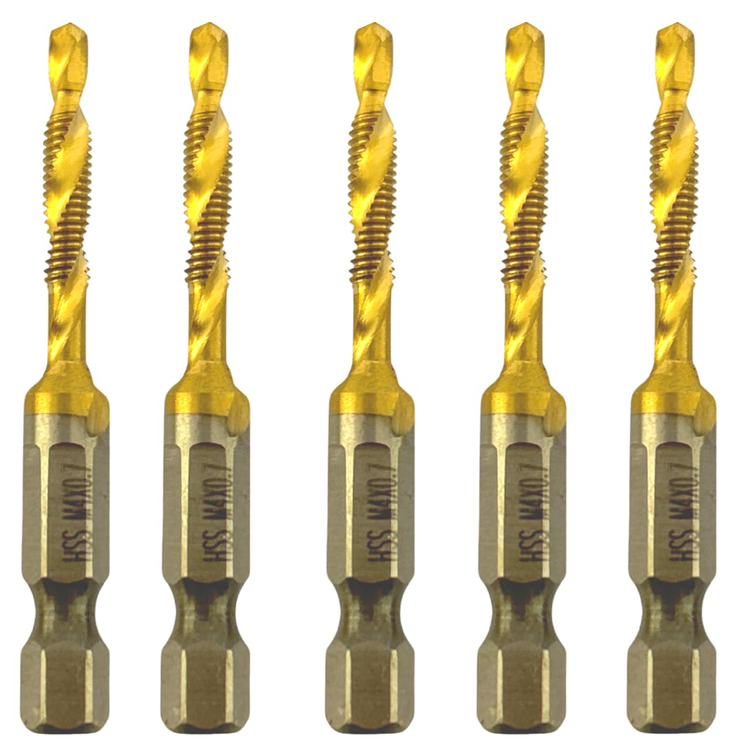 Rennie Tools, Pack Of 5, M4 x 0.7 Combination Drill and Tap Bit