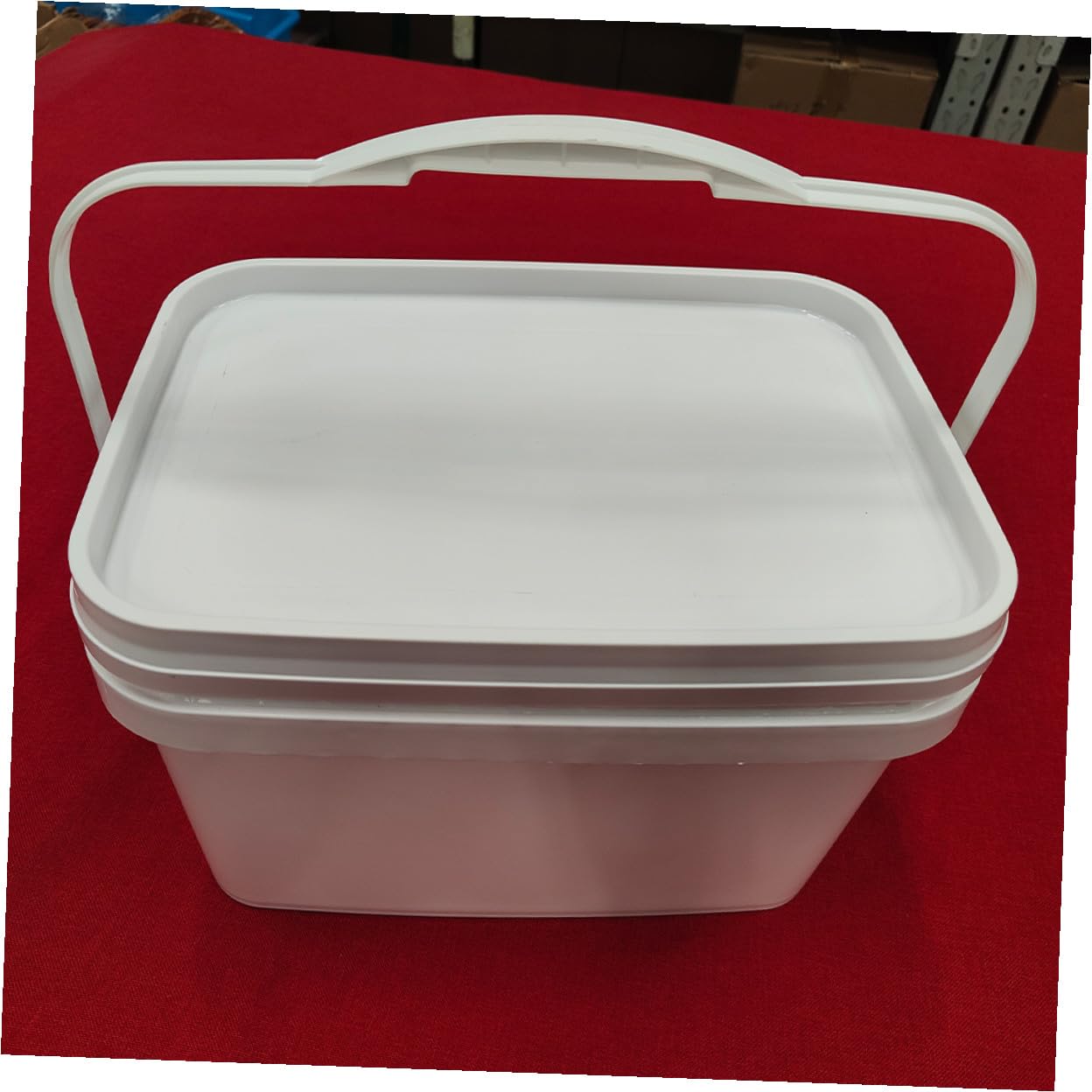 Toddmomy Secchiello di Vernice Bianco 10l in Pp con Manico e Coperchio, Facile da Trasportare e Versatile per Uso Multiplo