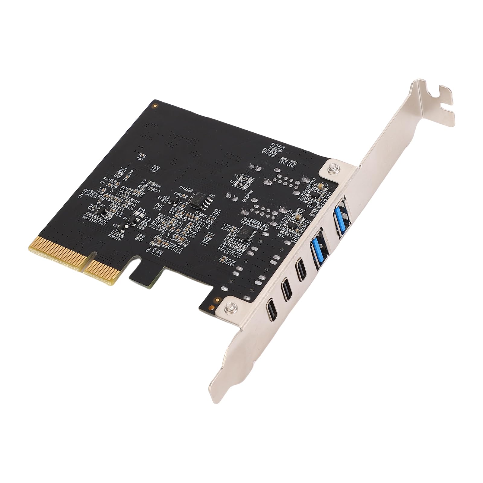 banapoy Scheda PCIE USB 3.0, Scheda di Espansione da 10 Gbps PCI Express a USB Tipo C con 2 Porte 3.0 e Porte C, per PC Desktop