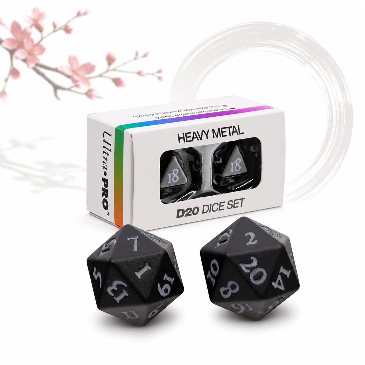 Amazon.com: Ultra PRO - Vivid Heavy Metal Dice Set Black 2ct - Up