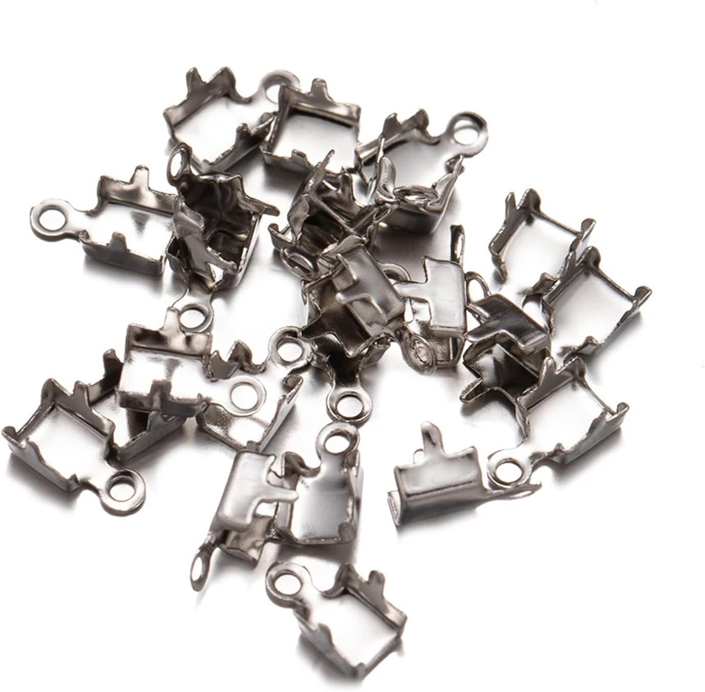Fold Over Cord Ends 600pcs Fold Over Cord End Terminators Crimp Tip Cap for DIY Leather Rope Crafts for Jewelry Making(Gold,2.5mm)
