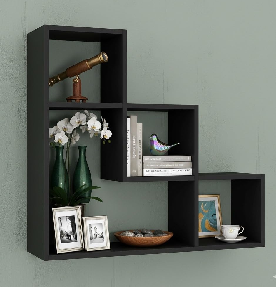 Wall Shelf for Bathroom Kitchen Living Room Home Solution Lyon Wenge-picture-29