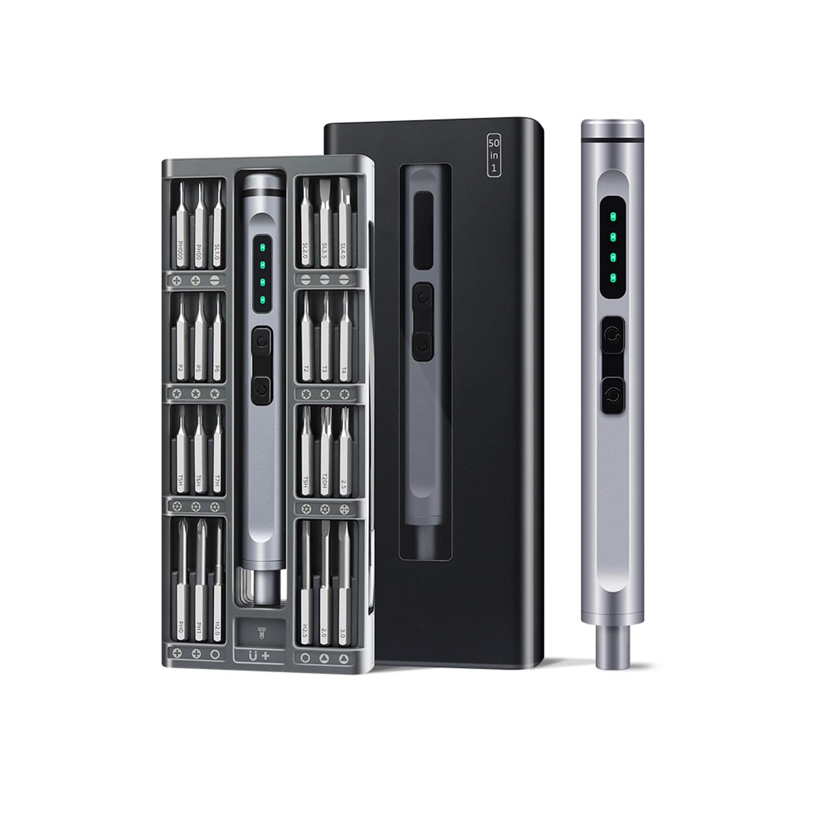 Kit de tournevis électrique de précision avec embouts magnétiques et LED